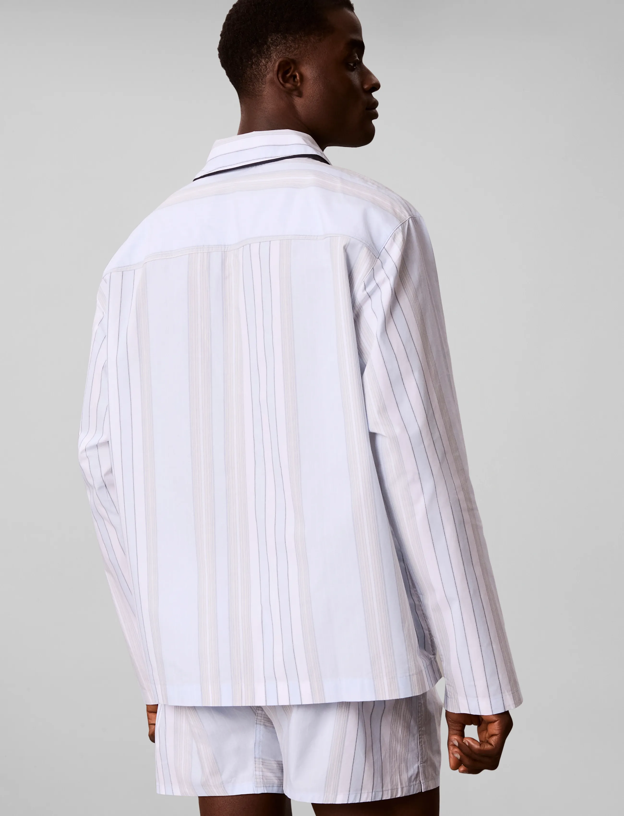 Calvin Klein - SCRIPT L/S BUTTON DOWN - 21632 crest stripe+ice castle - 2