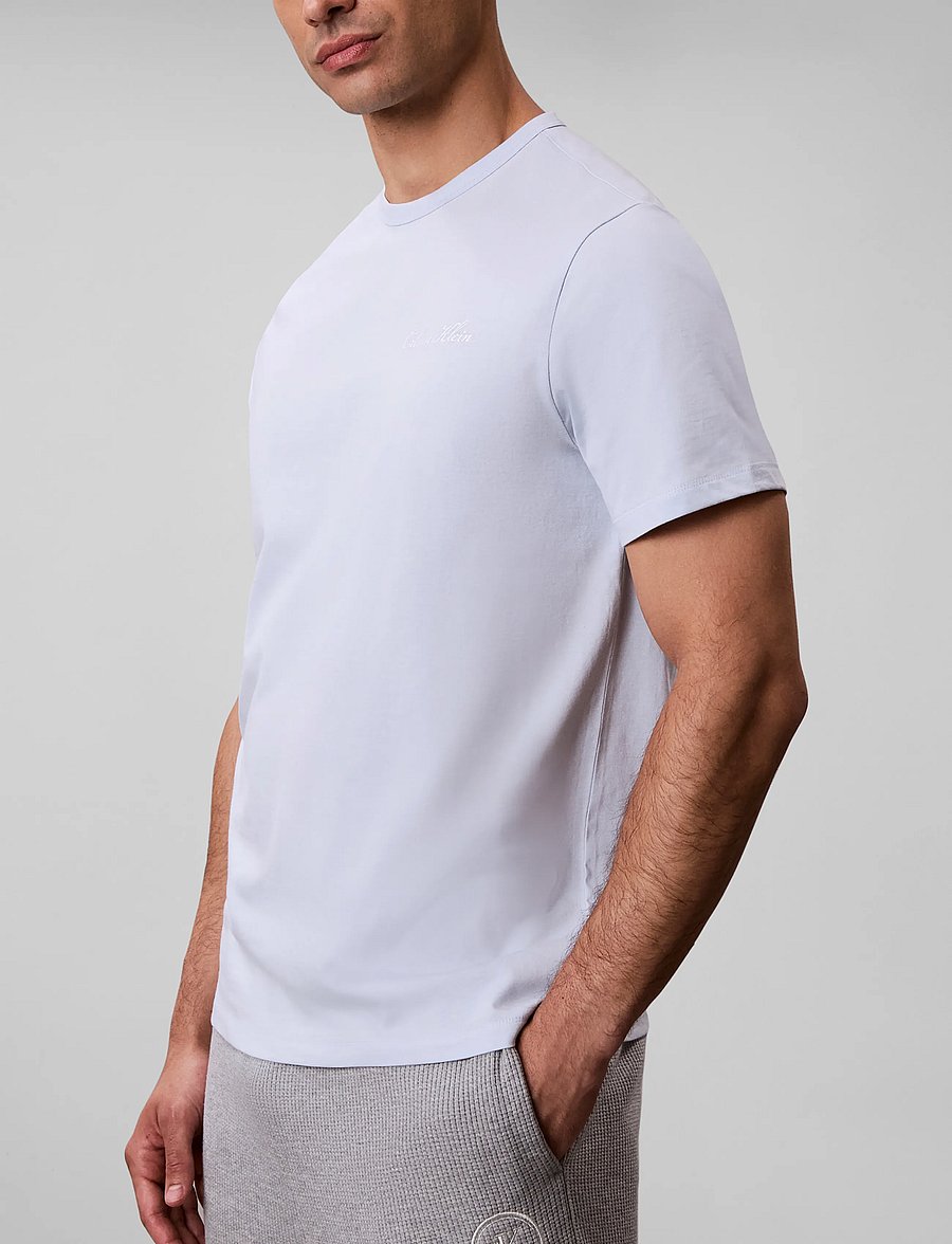 Calvin Klein - SCRIPT S/S CREW NECK - nattrøjer - plein air - 5