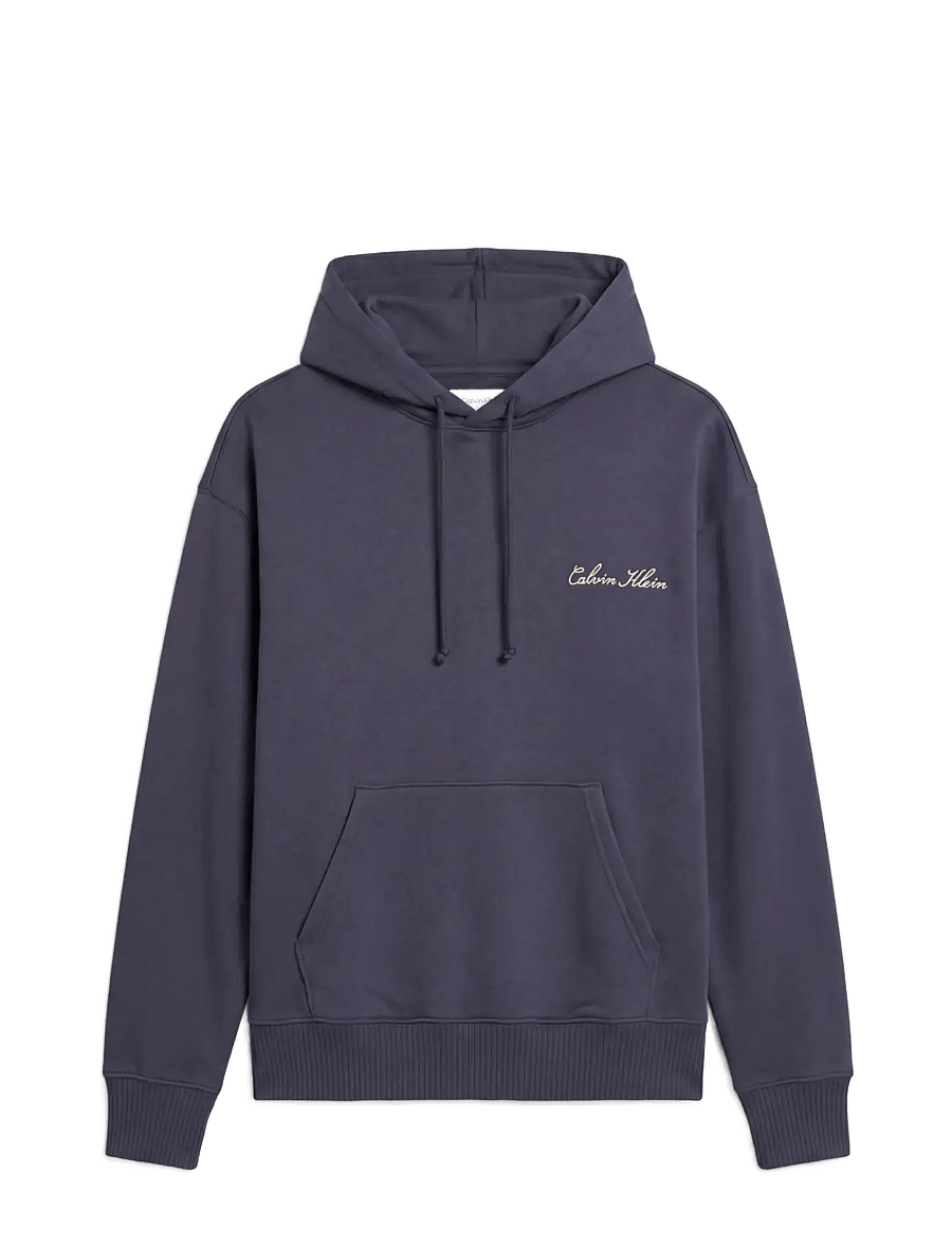 Calvin Klein - SCRIPT L/S HOODIE - hættetrøjer - blue nights - 1