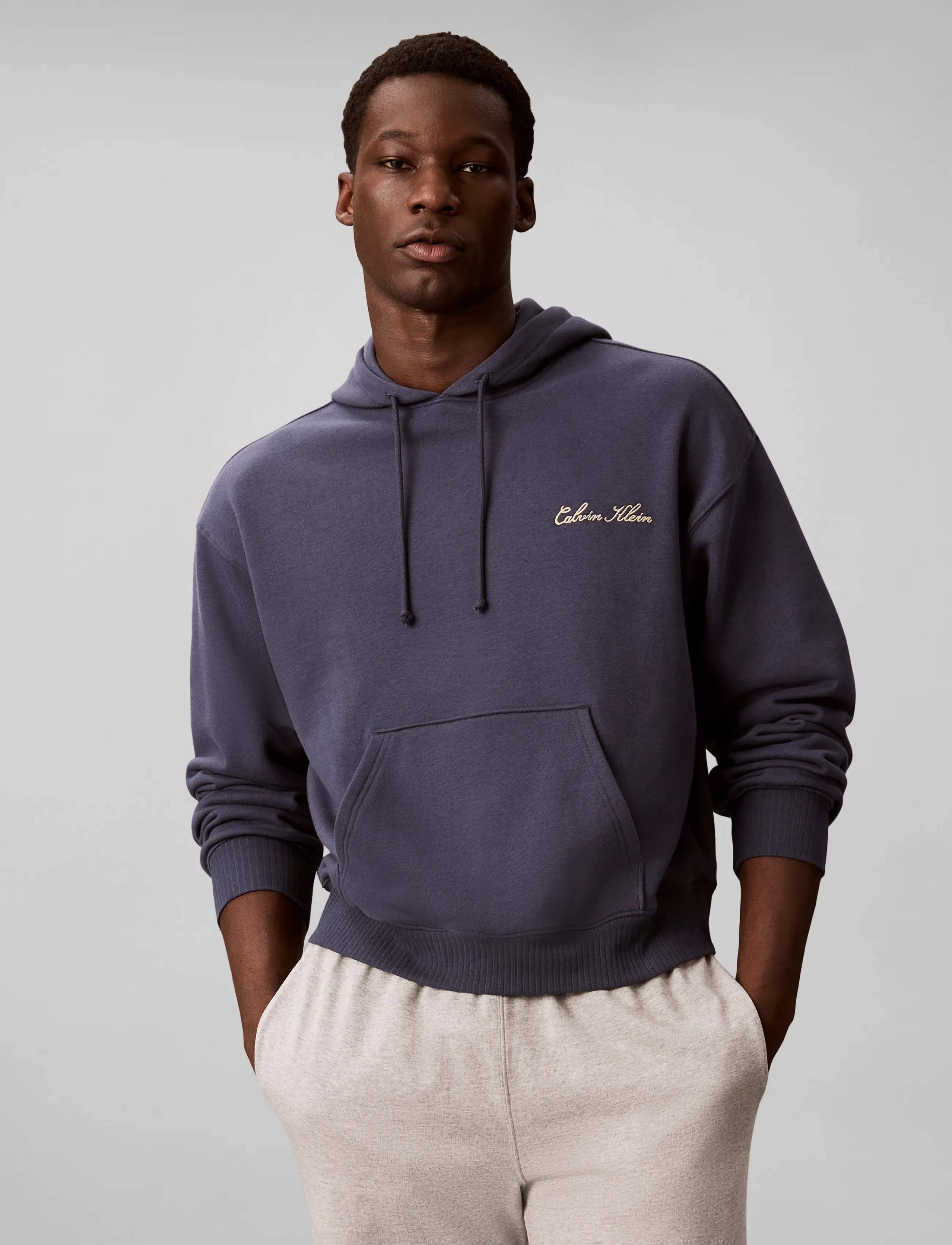 Calvin Klein - SCRIPT L/S HOODIE - hættetrøjer - blue nights - 3
