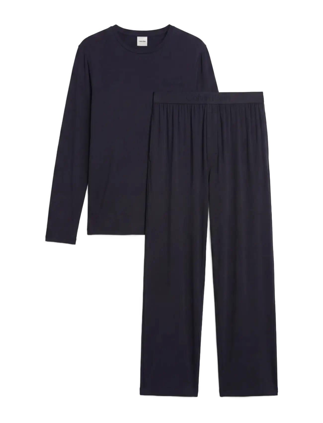 Calvin Klein MODAL L/S PANT SET - Pidžaamakomplektid - SHORELINE / black