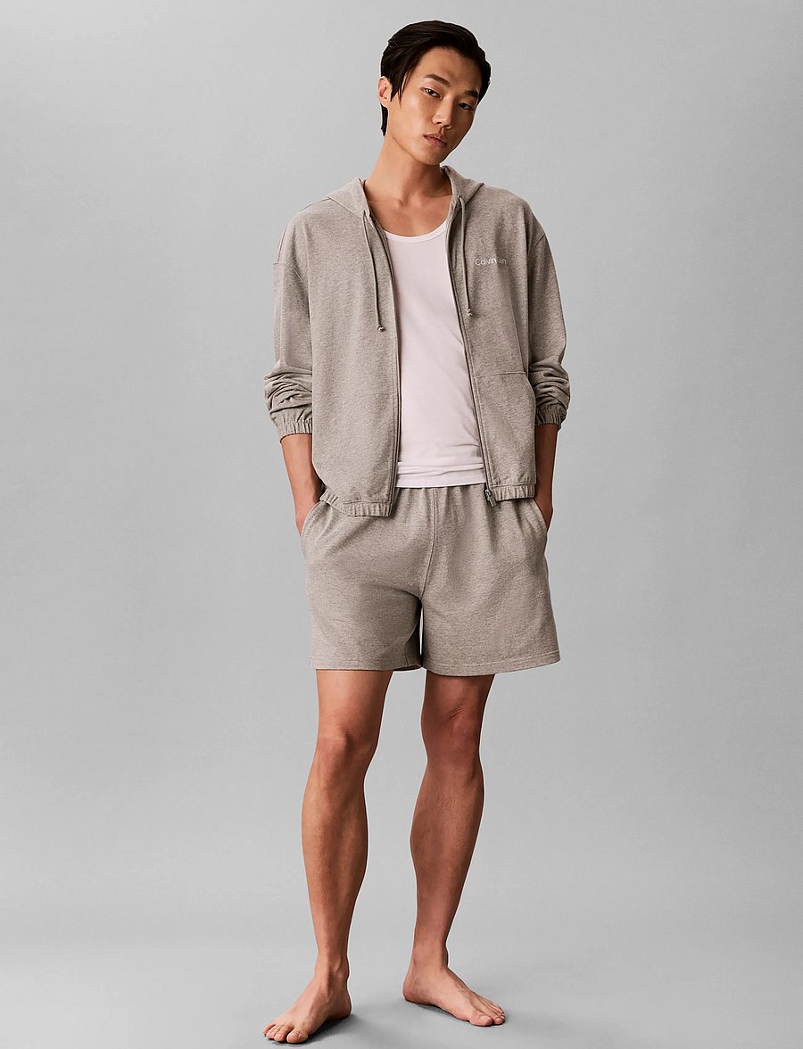 Calvin Klein - ICON ESSNL L/S FULL ZIP HOODIE - b10 grey heather - 0