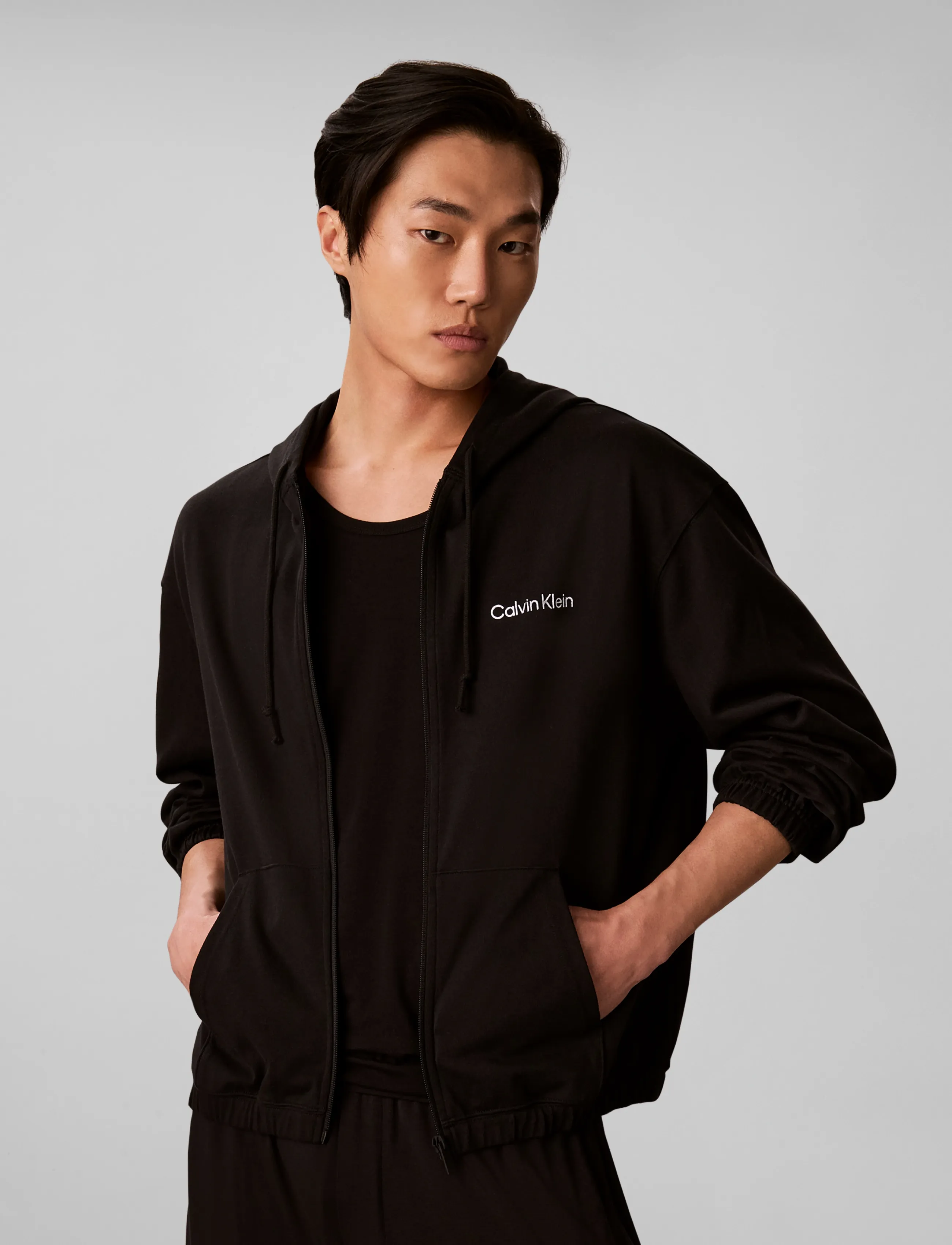 Calvin Klein - ICON ESSNL L/S FULL ZIP HOODIE - black - 3
