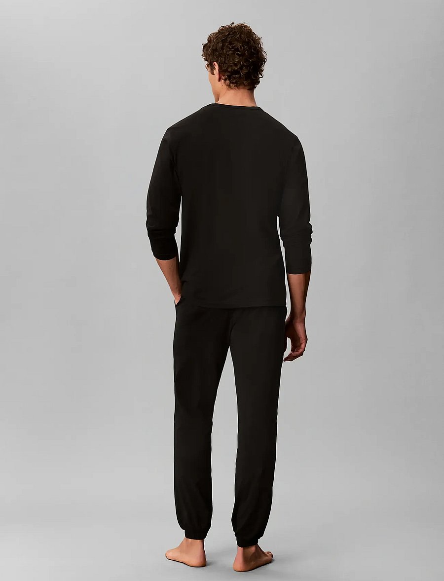 Calvin Klein - HOLIDAY LS TEE JOGGER SET - pyjamasets - black - 3
