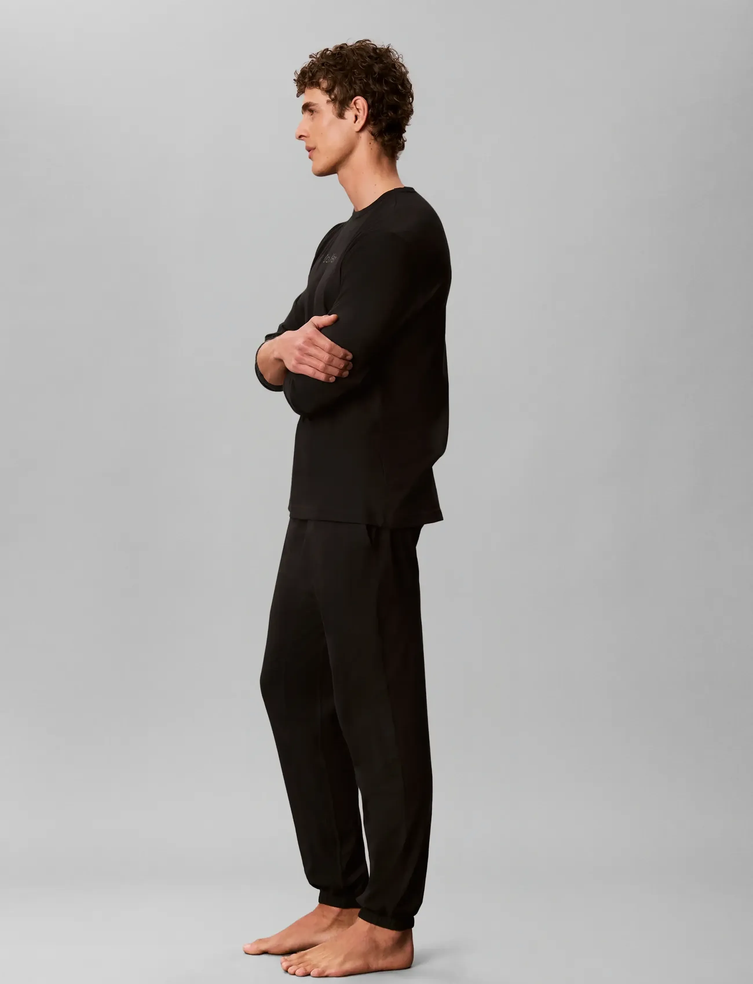 Calvin Klein - HOLIDAY LS TEE JOGGER SET - pyjamasets - black - 4
