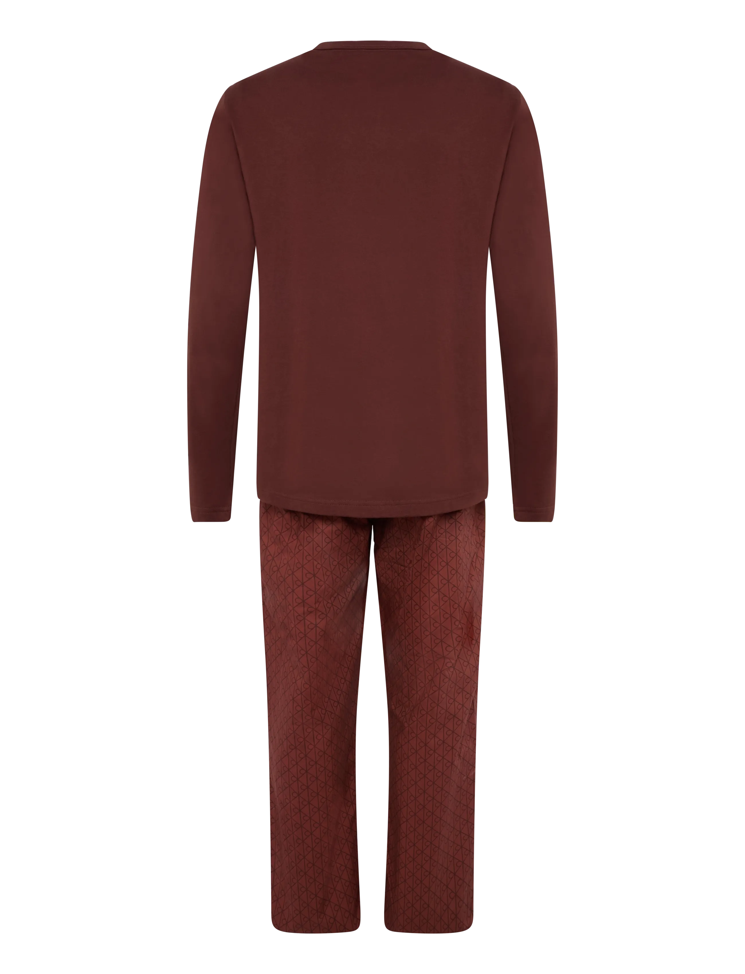Calvin Klein - HOLIDAY LS TEE PANT SET - pyjamasset - brown velvet top  w  dual emblem sp - 2