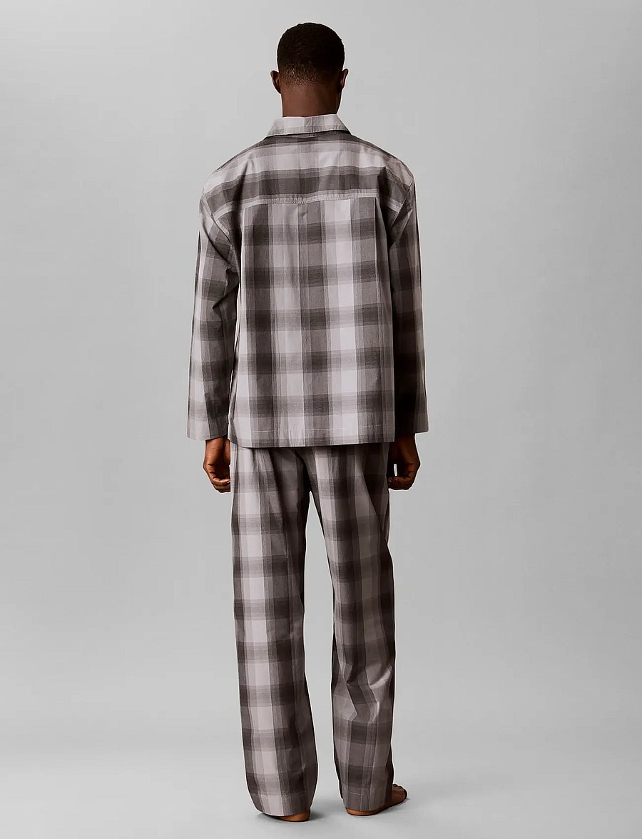 Calvin Klein - HOLIDAY POPLIN L/S BUTTON DOWN S - 21767 shadows plaid+convoy - 3