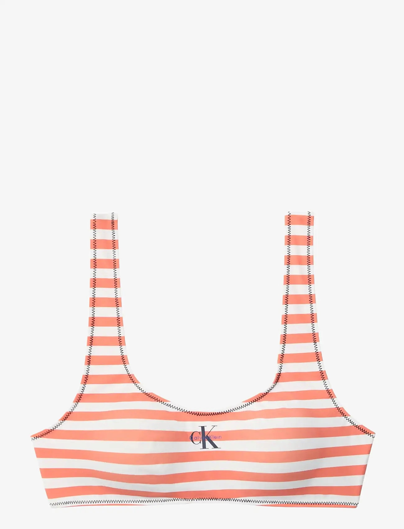 Calvin Klein - BRALETTE - trekant-bikinis - 20171 cent stripe+acorn orange - 1