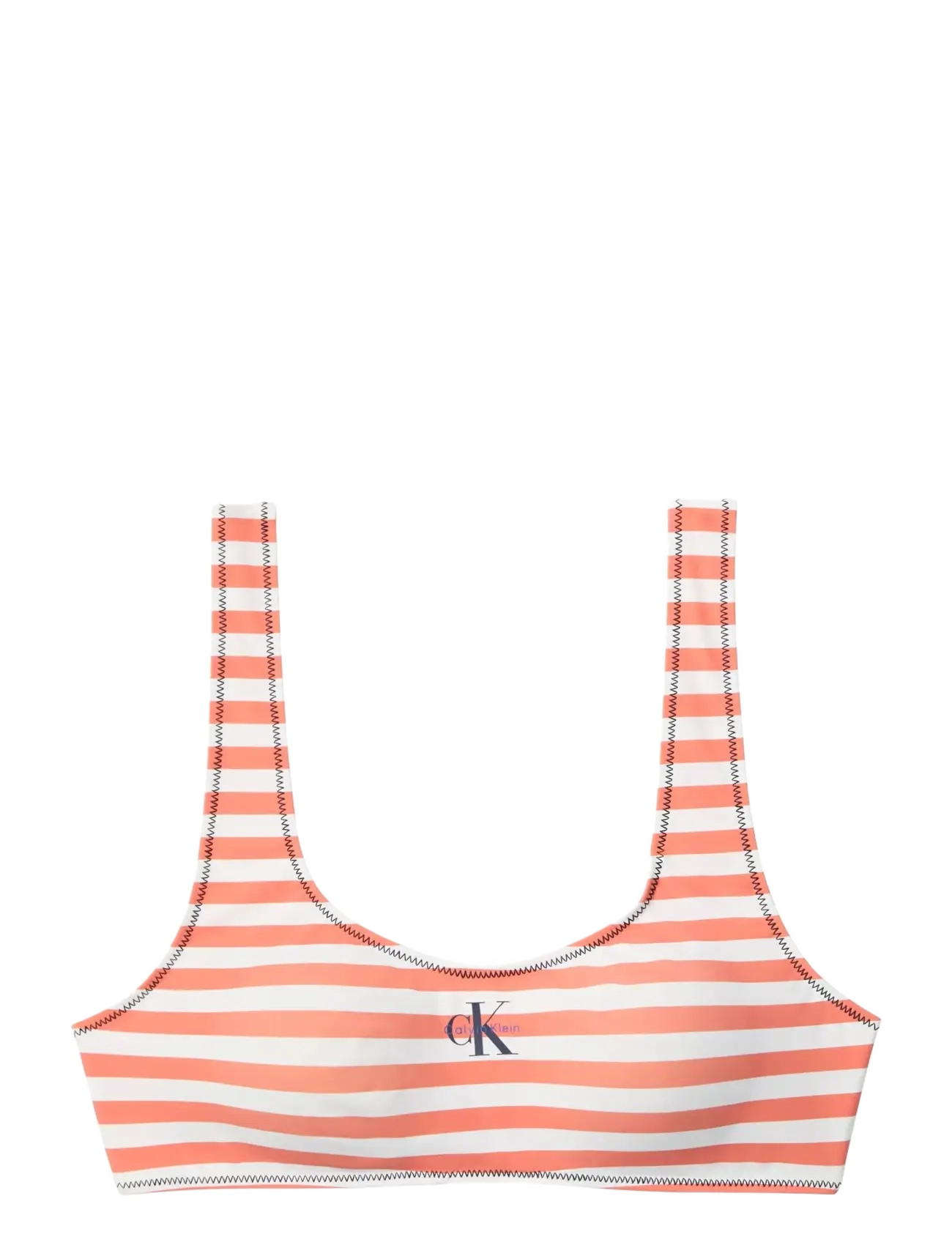 Calvin Klein BRALETTE - Bikiinid - 20171 CENT STRIPE+ACORN ORANGE / coral