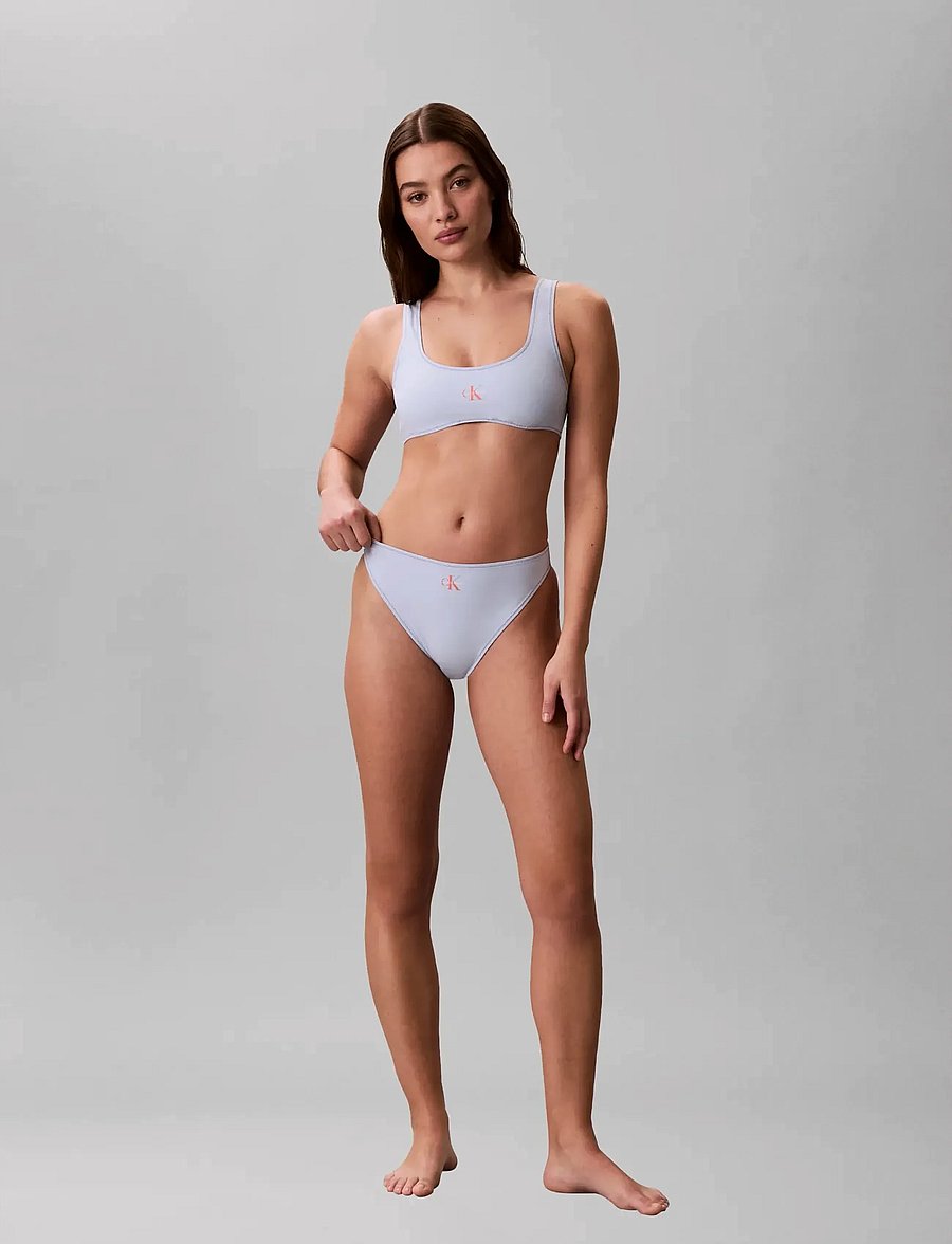 Calvin Klein - BRALETTE - trekantsbikinier - breezy blue - 0