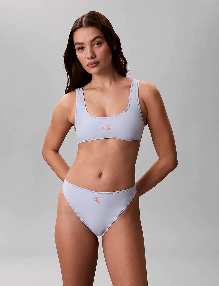Calvin Klein - BRALETTE - trekantsbikinier - breezy blue - 5