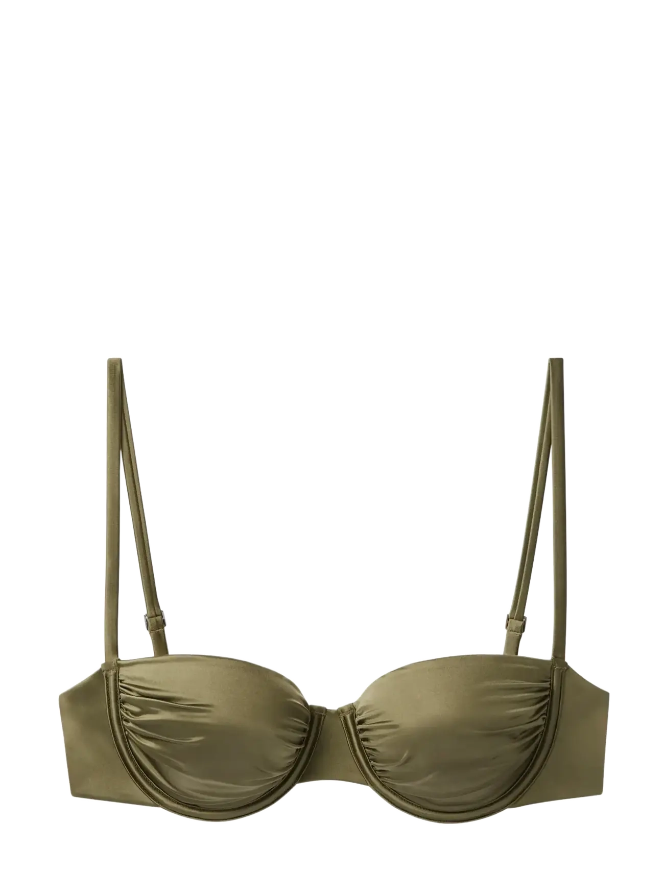Calvin Klein BALCONETTE - TIE BACK - Badkläder - BRUSH GREEN / khaki/green