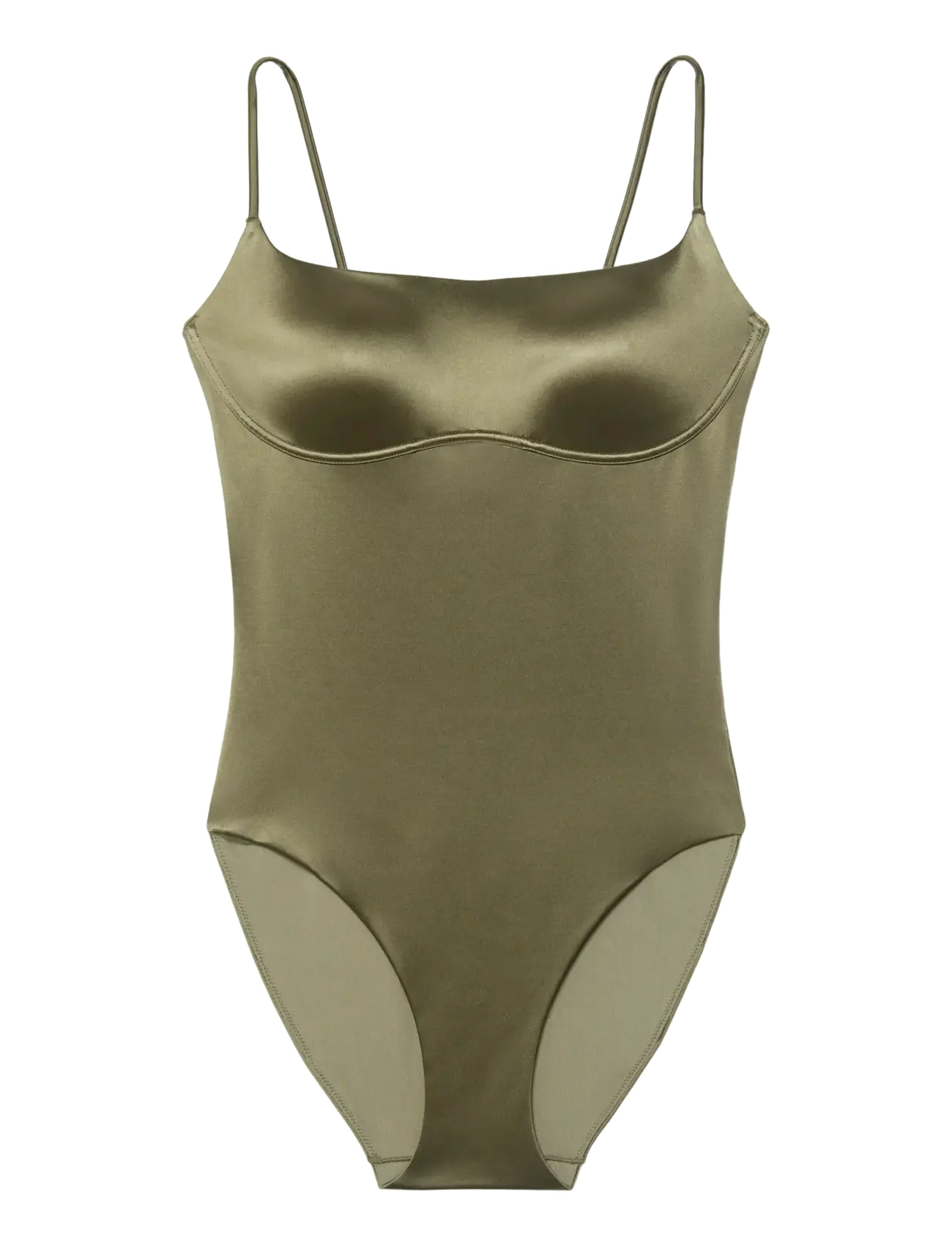 Calvin Klein ONE PIECE - Badkläder - BRUSH GREEN / khaki/green