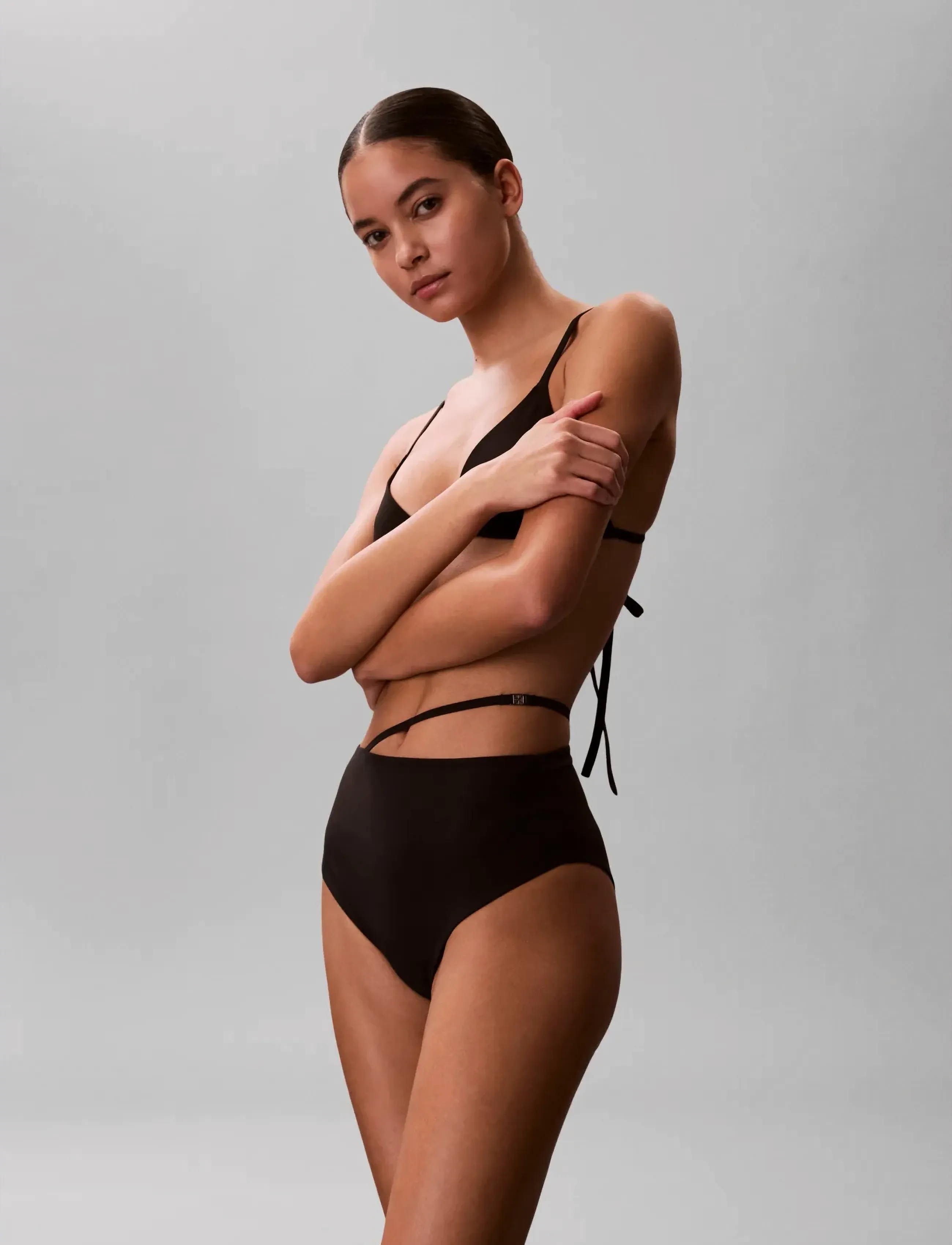 Calvin Klein - HW BELT BOTTOM - bas de maillot taille haute - black - 5