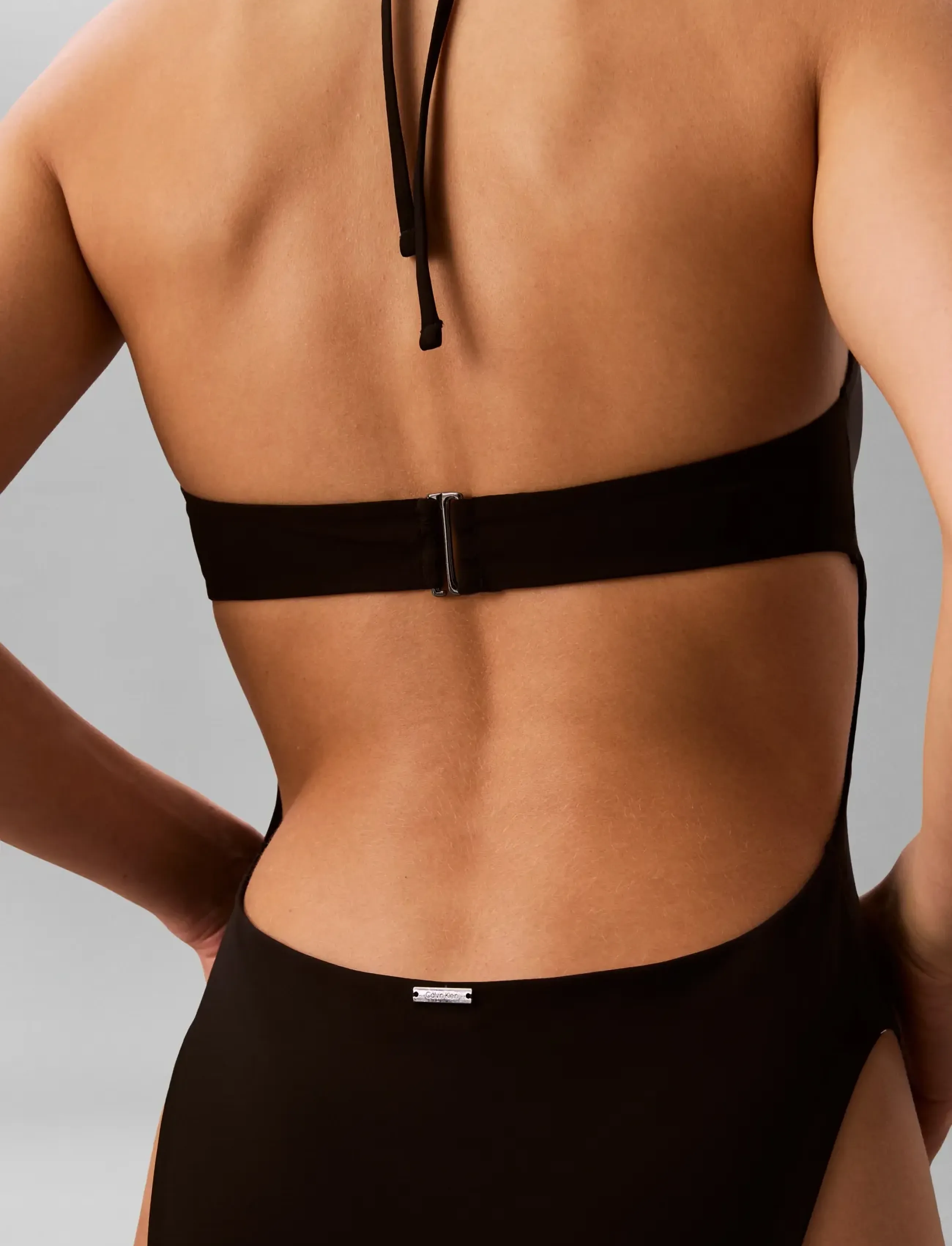 Calvin Klein - PLUNGE ONE PIECE - swimsuits - black - 4