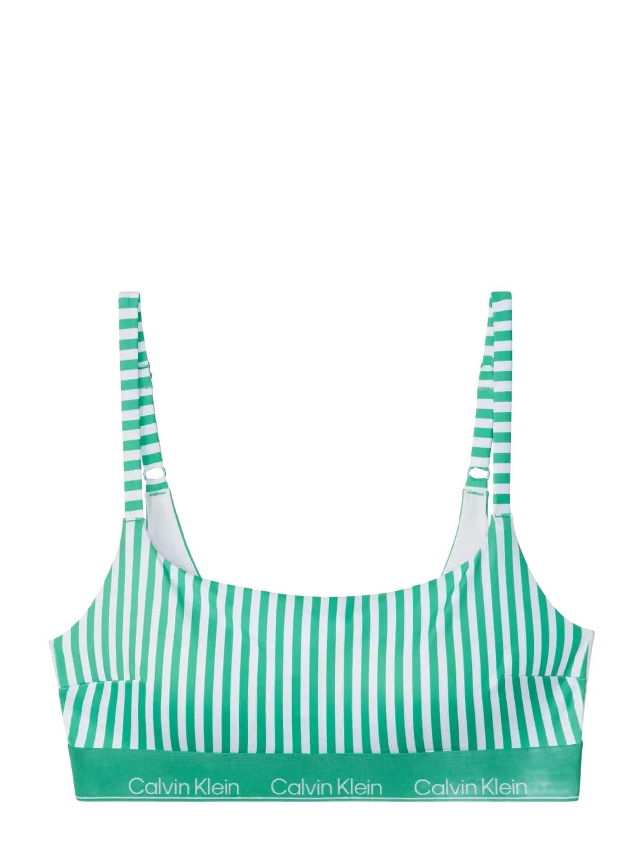 Calvin Klein SQUARE NECK BRALETTE - Tøj - 20186 PENNY STRIPE W MARDI GRAS GRE / green