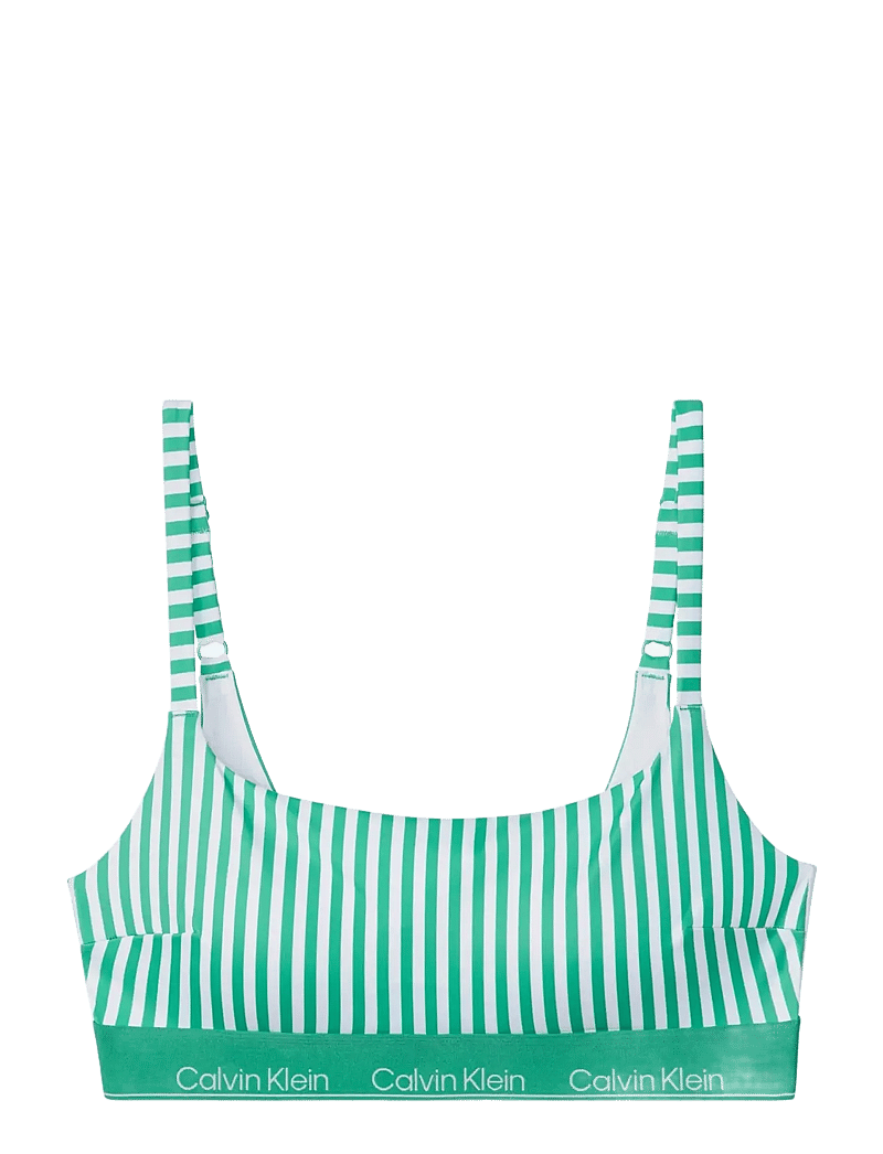 Calvin Klein - SQUARE NECK BRALETTE - dreieck-bikini-oberteile - 20186 penny stripe w mardi gras gre - 1