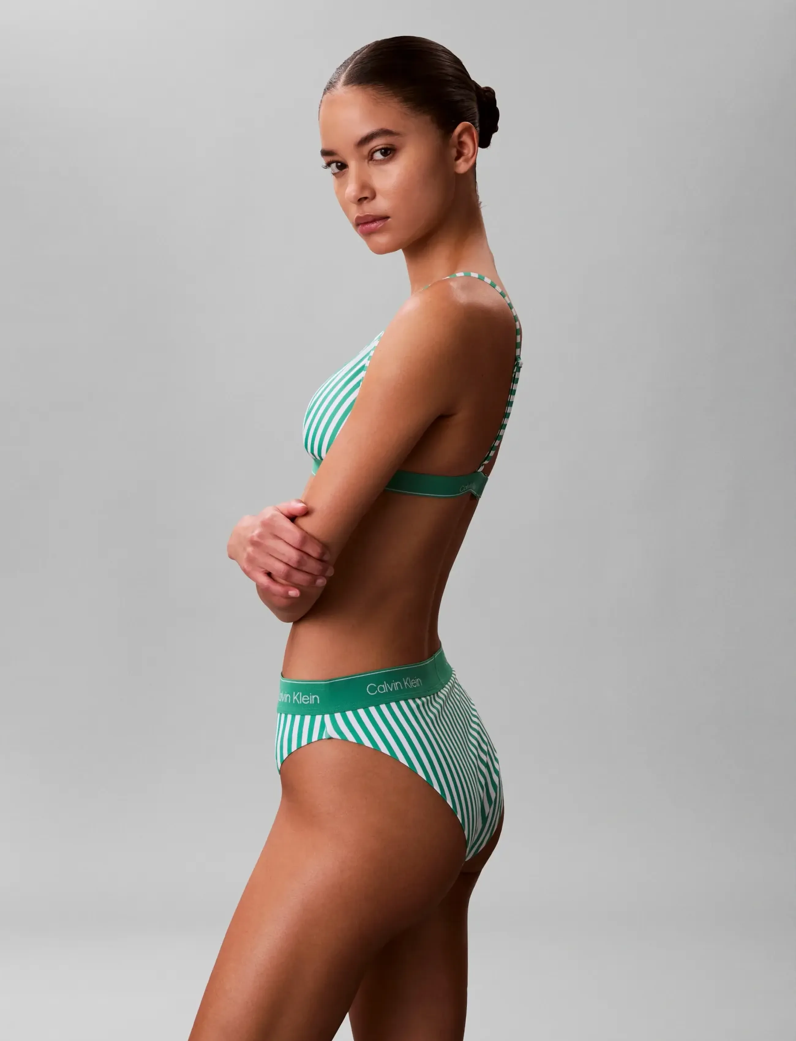 Calvin Klein Brazilian, L, Green, Bikiniunderdele > Bikinitrusser, Dame