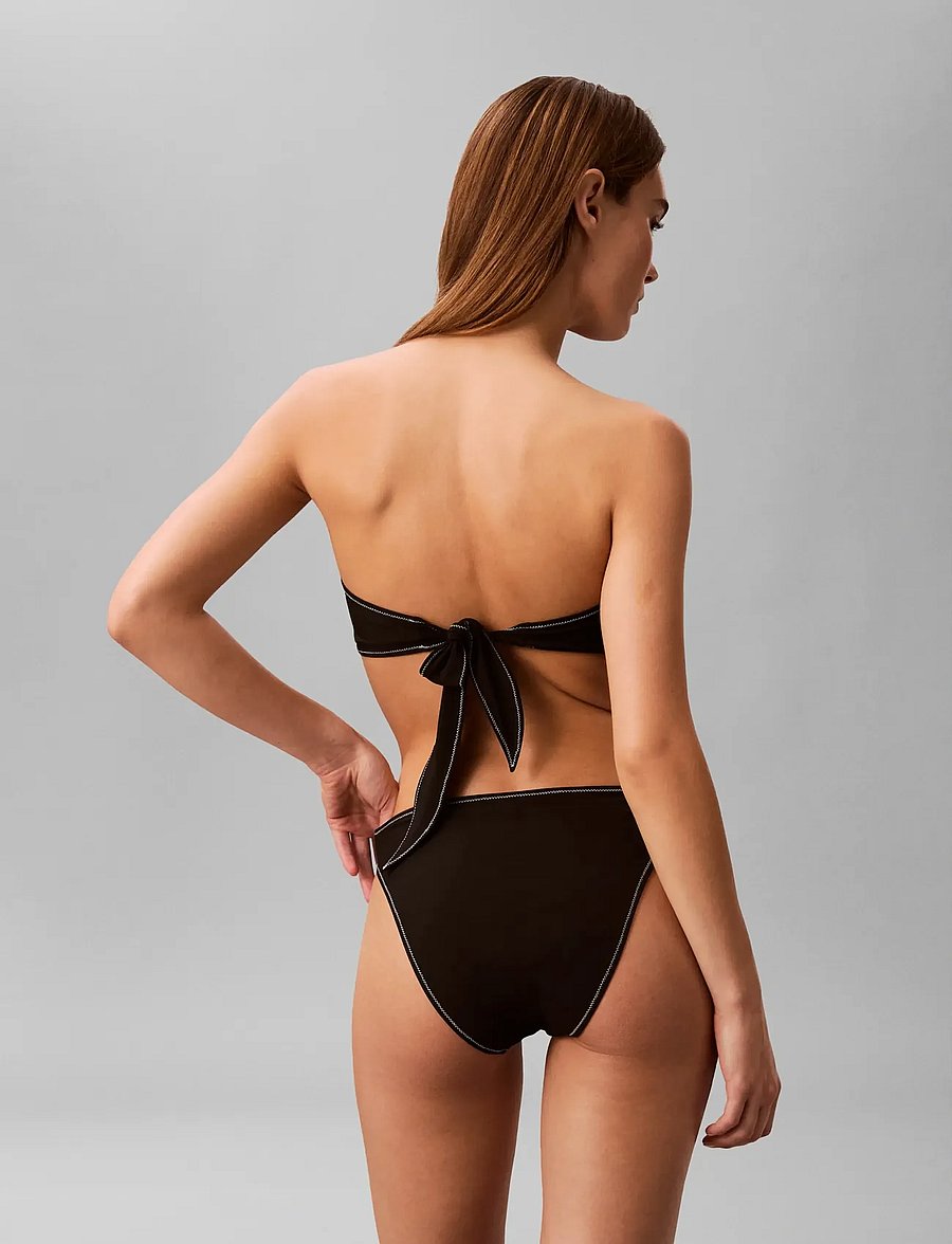 Calvin Klein - HIGH LEG BIKINI - brazilian bikiinid - black - 2