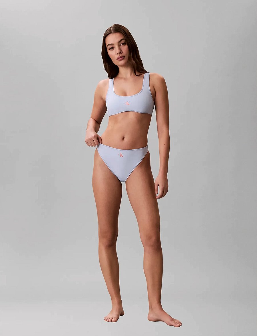 Calvin Klein - HIGH LEG BIKINI - brazilian bikiinid - breezy blue - 0