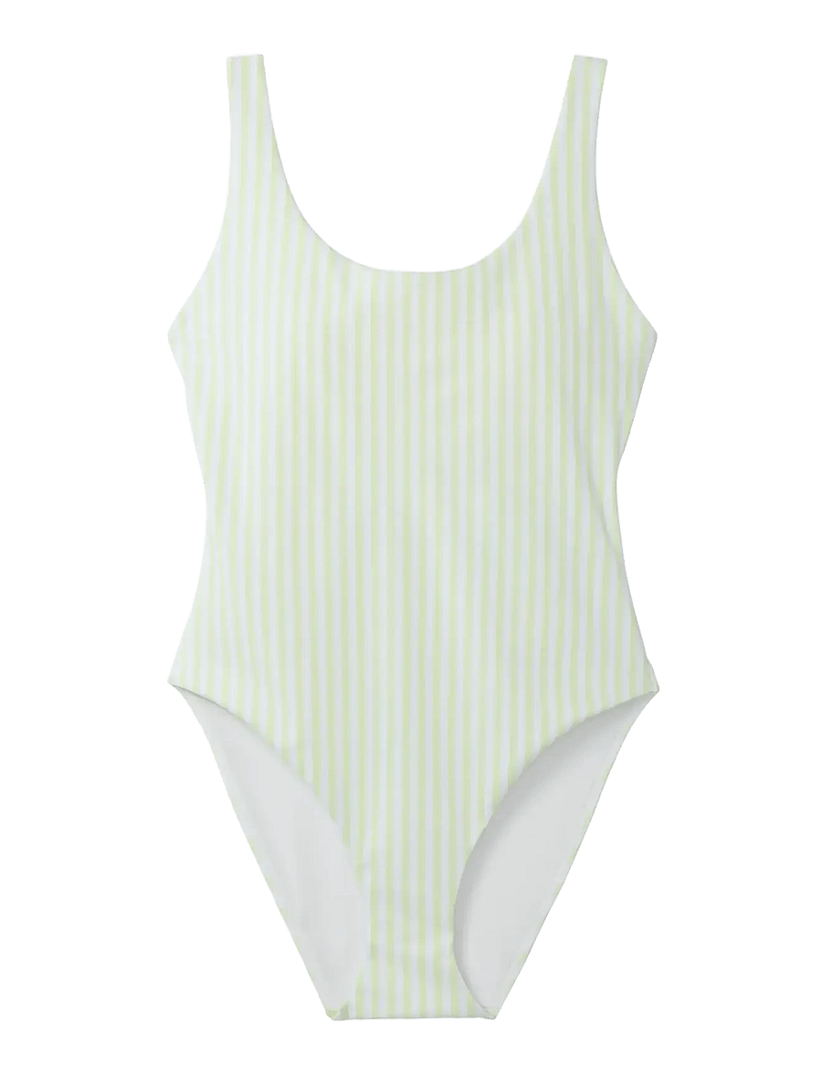 Calvin Klein - SCOOP BACK ONE PIECE - badedragter - 20186 penny stripe w white jade - 1