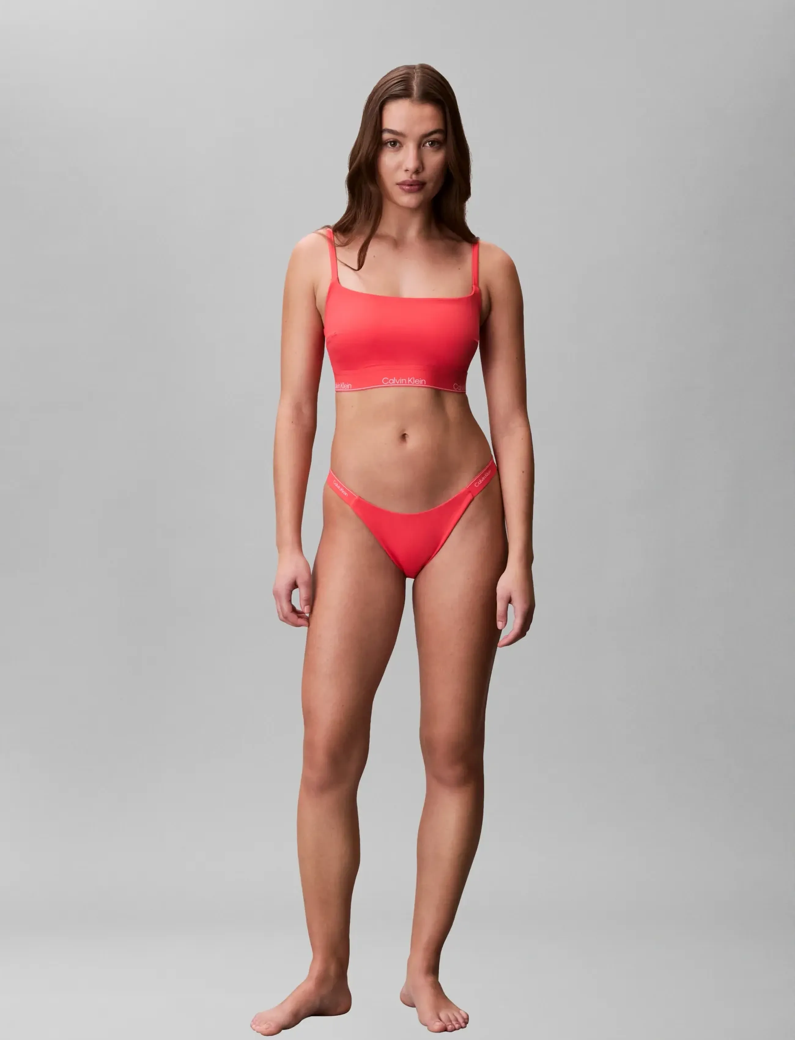 Calvin Klein Bikini, Kvinder, G-streng Bikini Underdel, Koral, Str: M