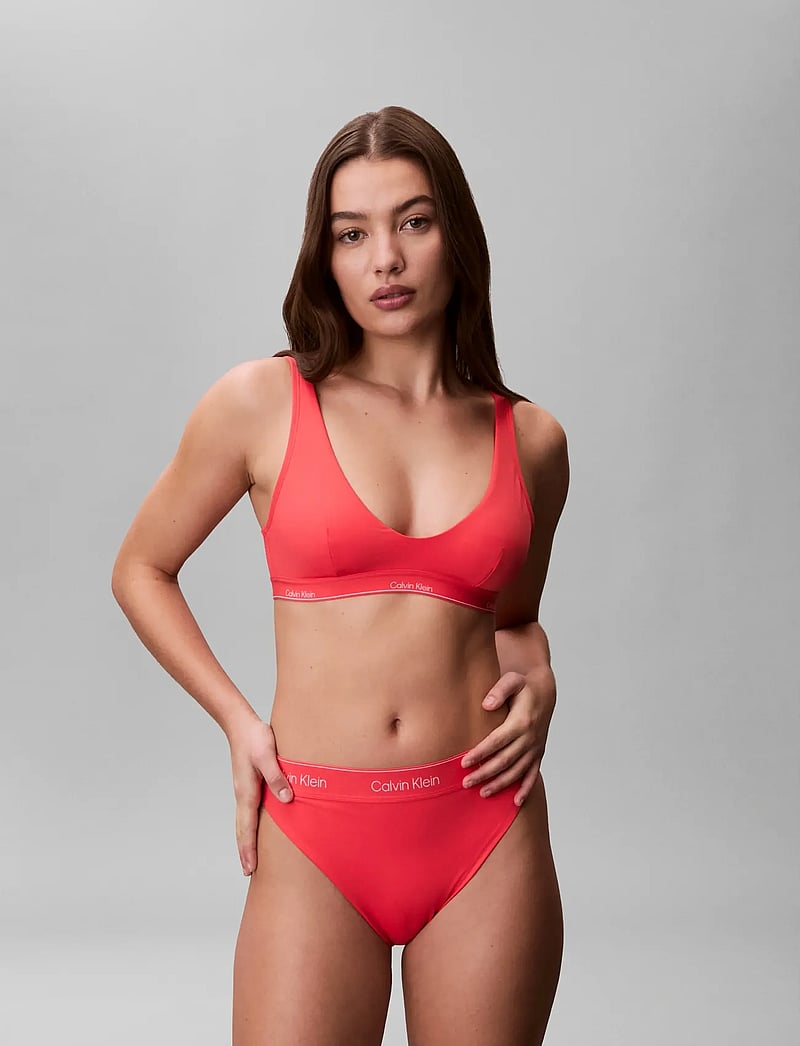 Calvin Klein - HALTER BRALETTE - triangle bikinis - punch pink - 3