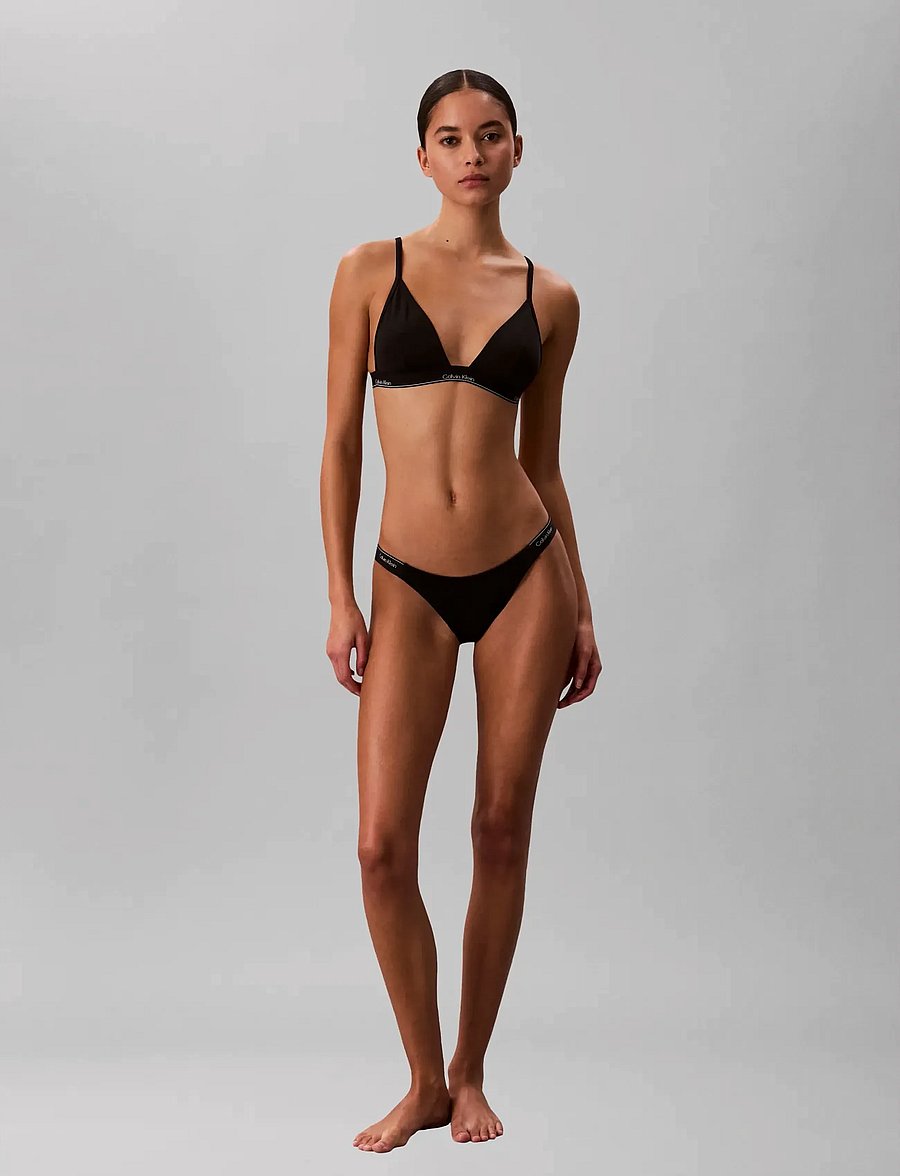 Calvin Klein - TRIANGLE - triangle bikinis - black - 0
