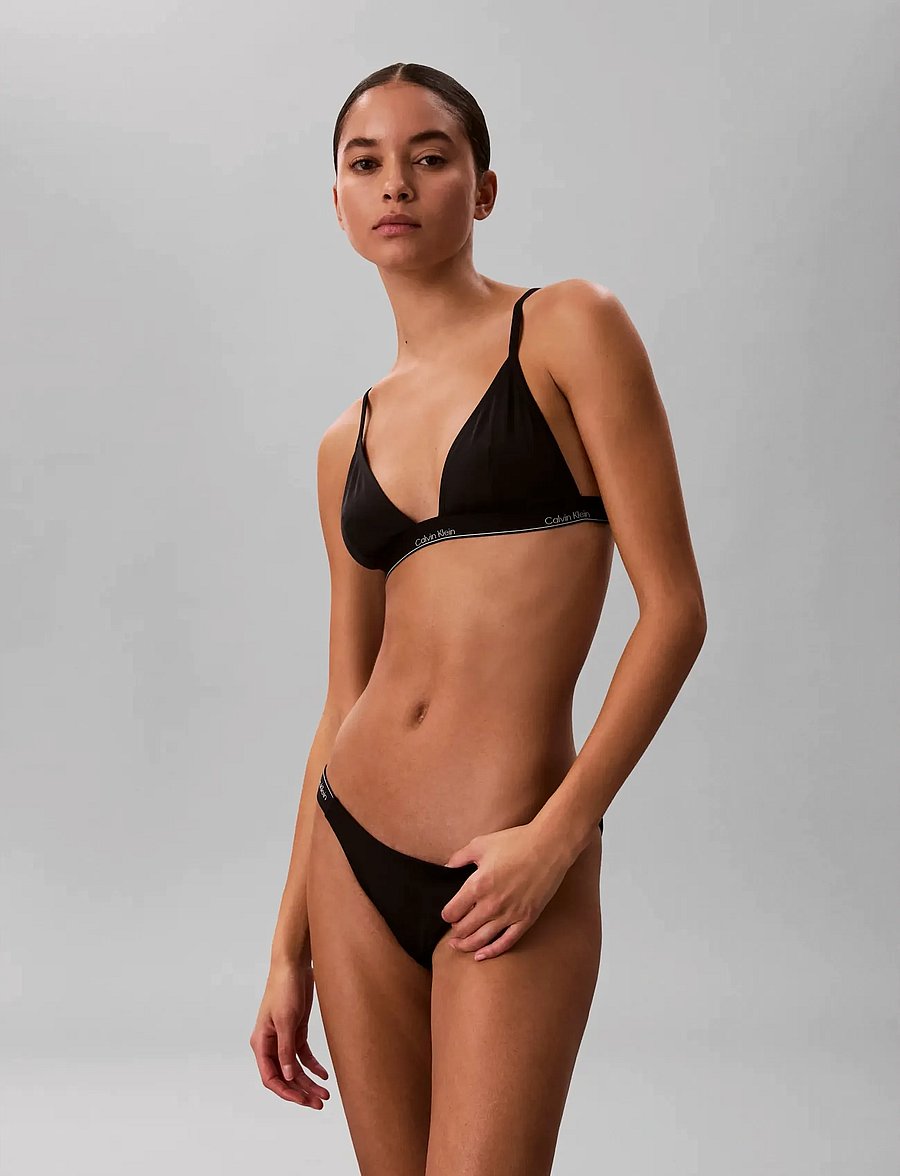 Calvin Klein - TRIANGLE - triangle bikinis - black - 3