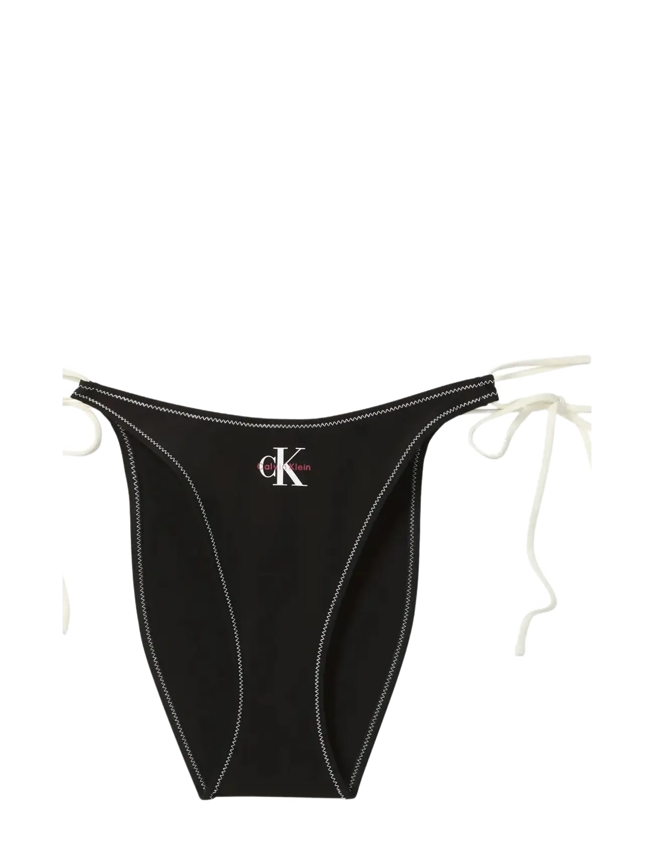 Calvin Klein SIDE TIE BOTTOM - Badkläder - BLACK / black