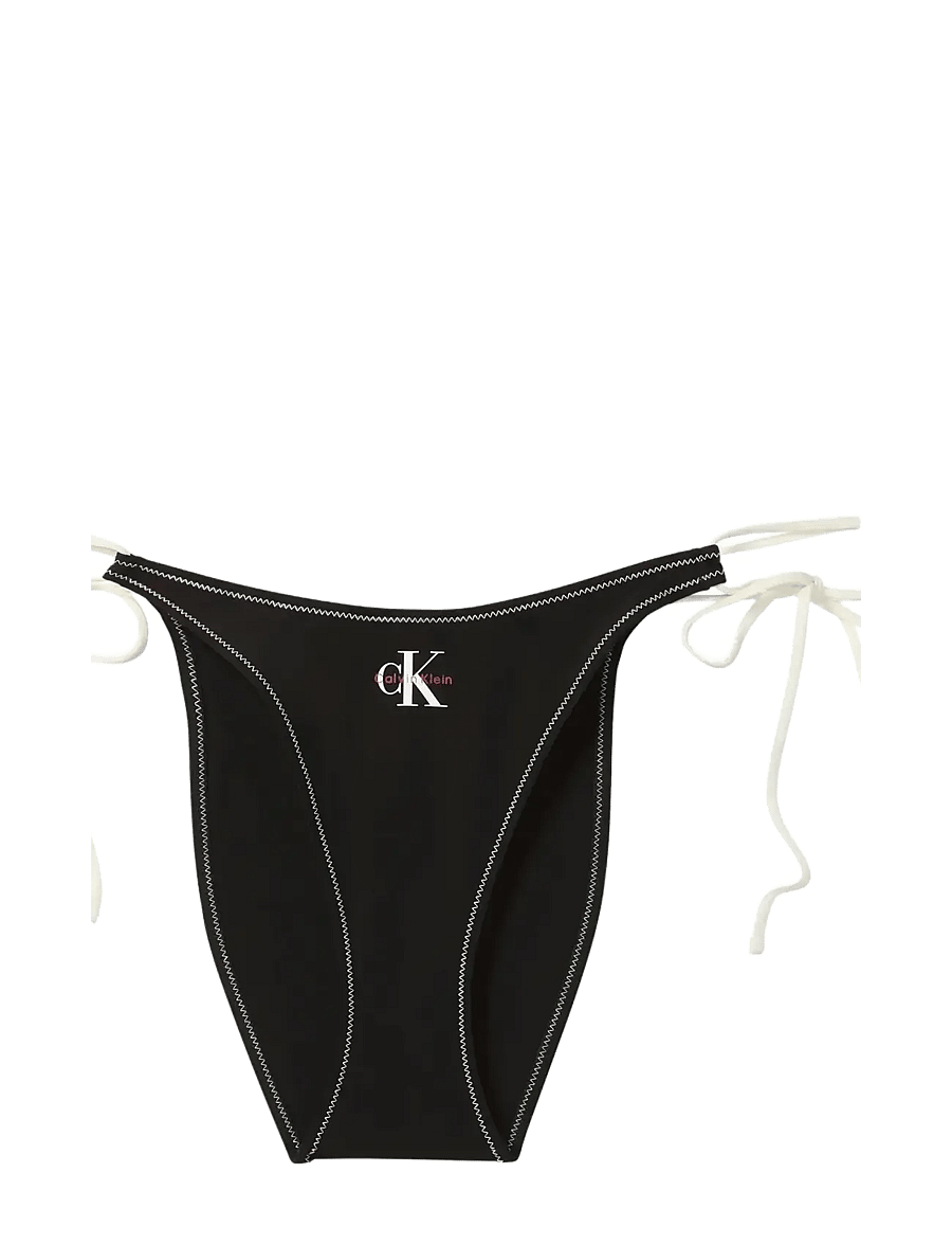 Calvin Klein - SIDE TIE BOTTOM - bikini's met bandjes opzij - black - 1