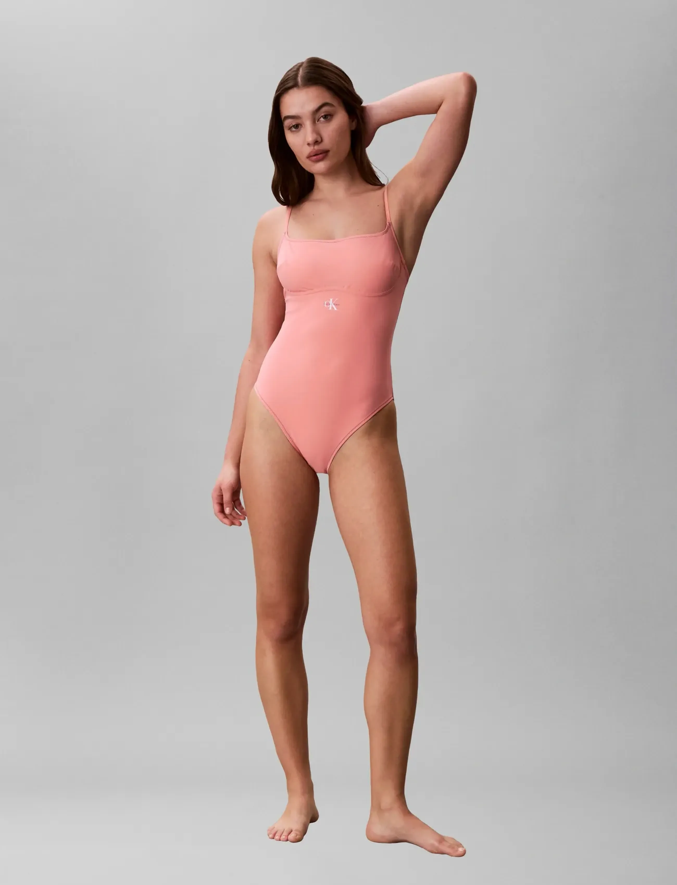 Calvin Klein One Piece, XL, Coral, Badetøj > Badedragter, Dame