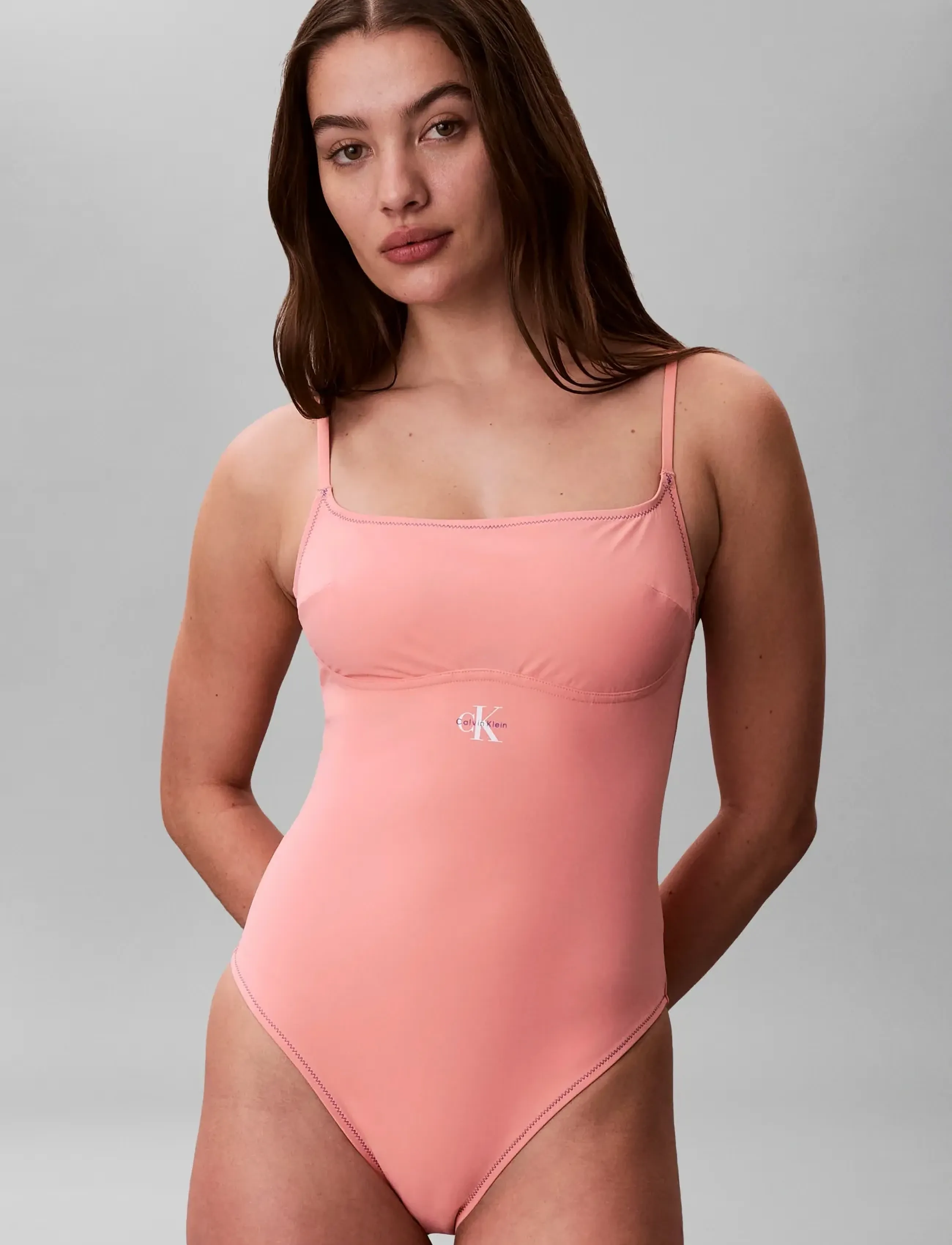 Calvin Klein - ONE PIECE - badeanzüge - washed scarlet - 4