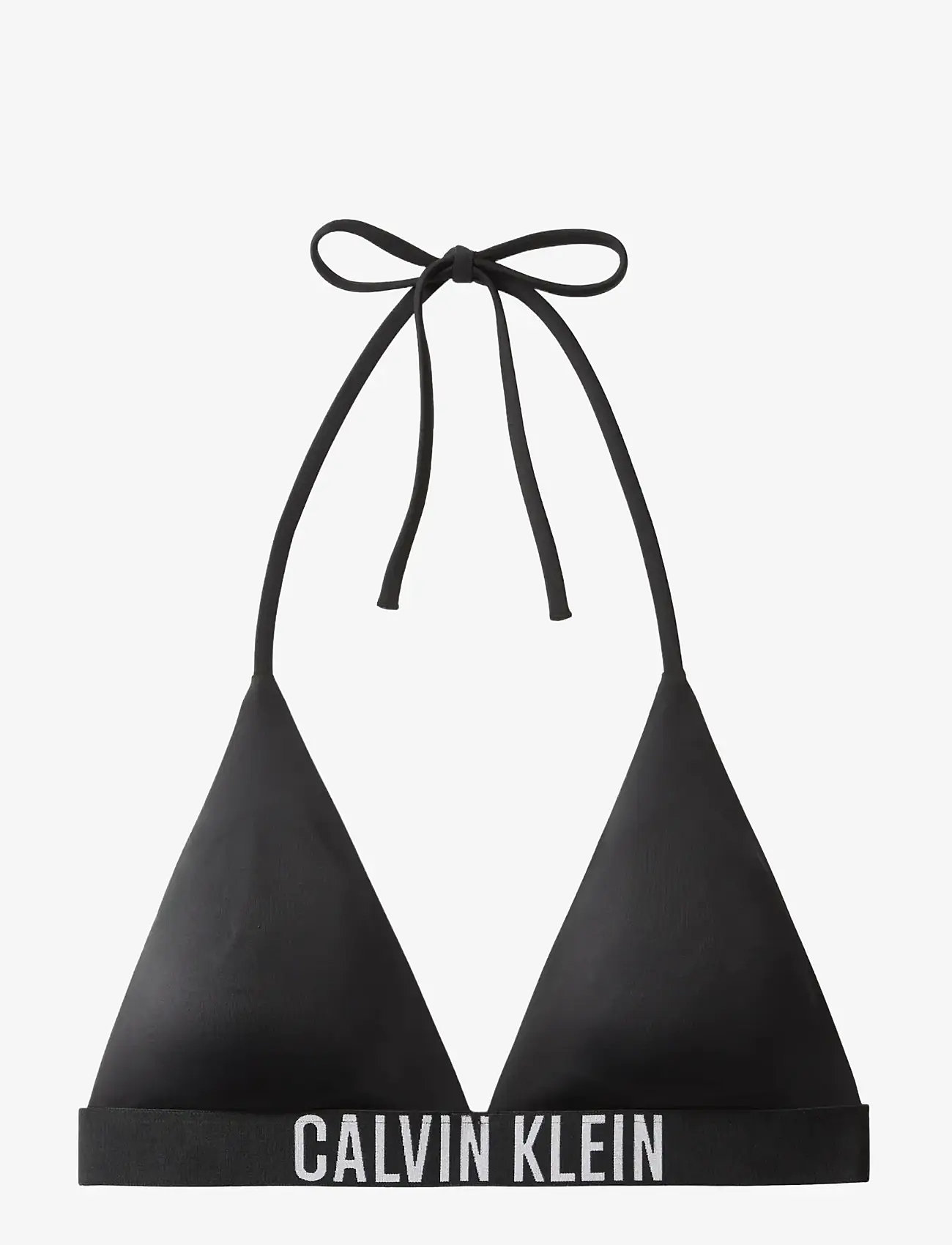Calvin Klein - HALTER TRIANGLE - trekantsbikinier - black - 1