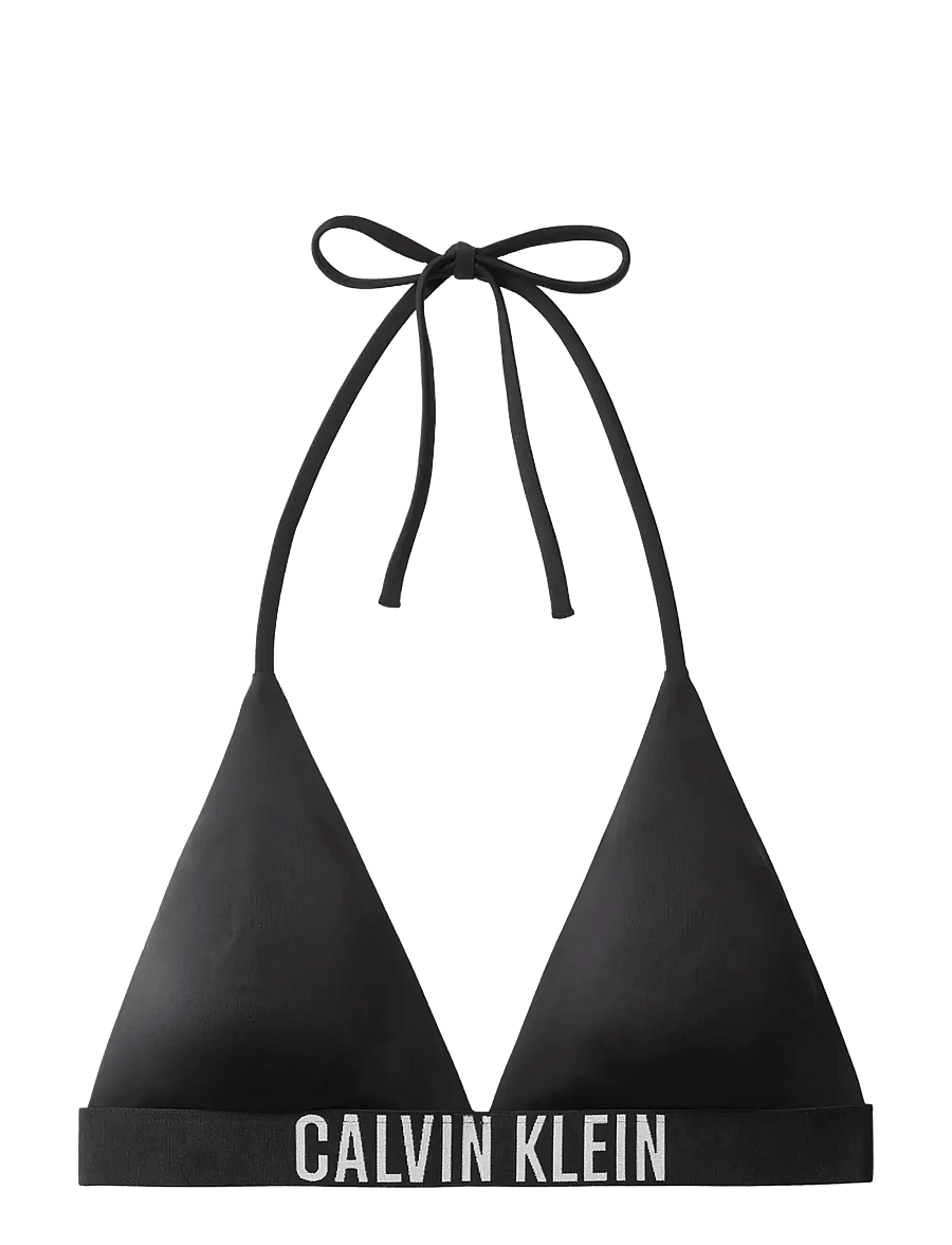 Calvin Klein - HALTER TRIANGLE - trekantsbikinier - black - 1