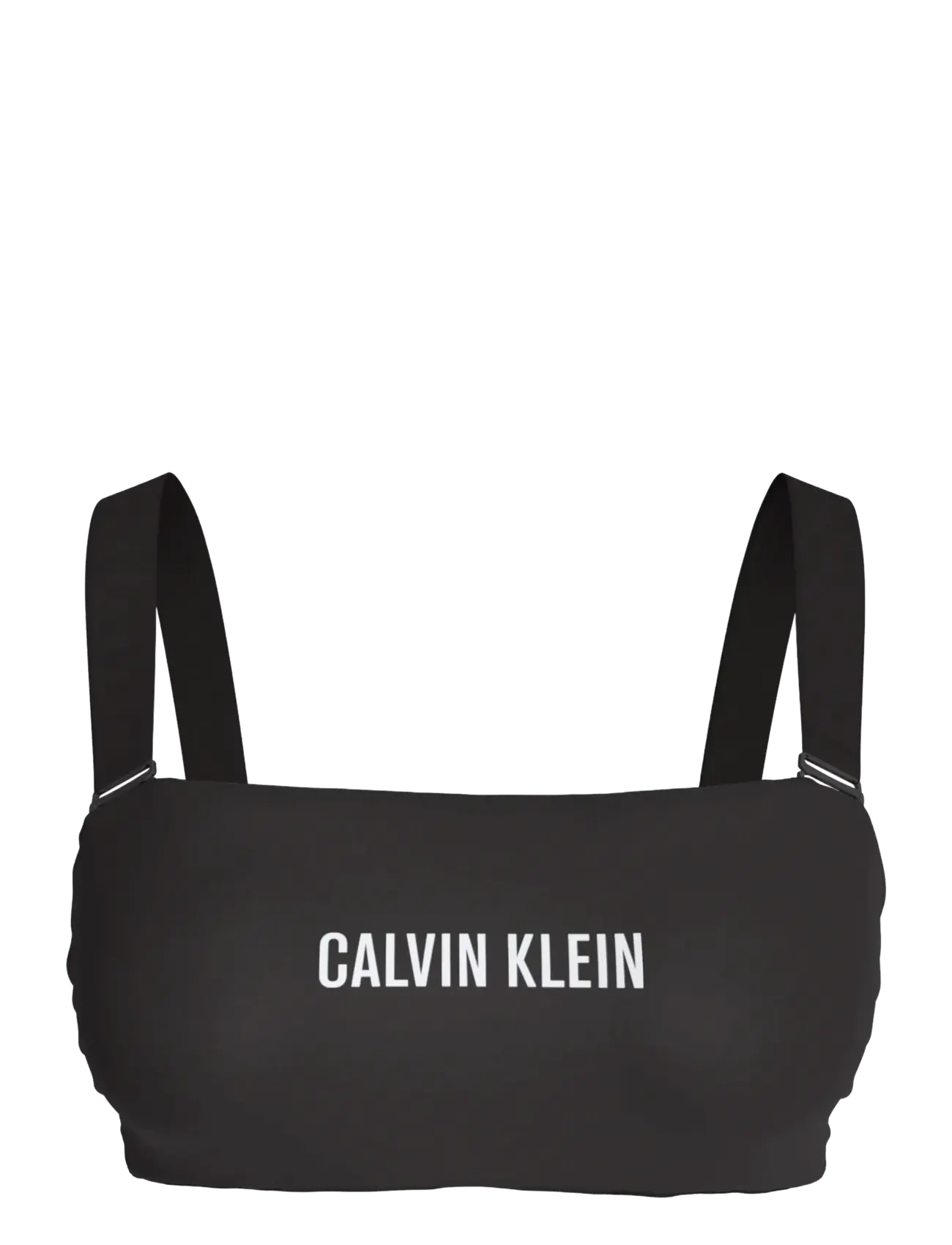 Calvin Klein BANDEAU W STRAPS - Uus - BLACK / black