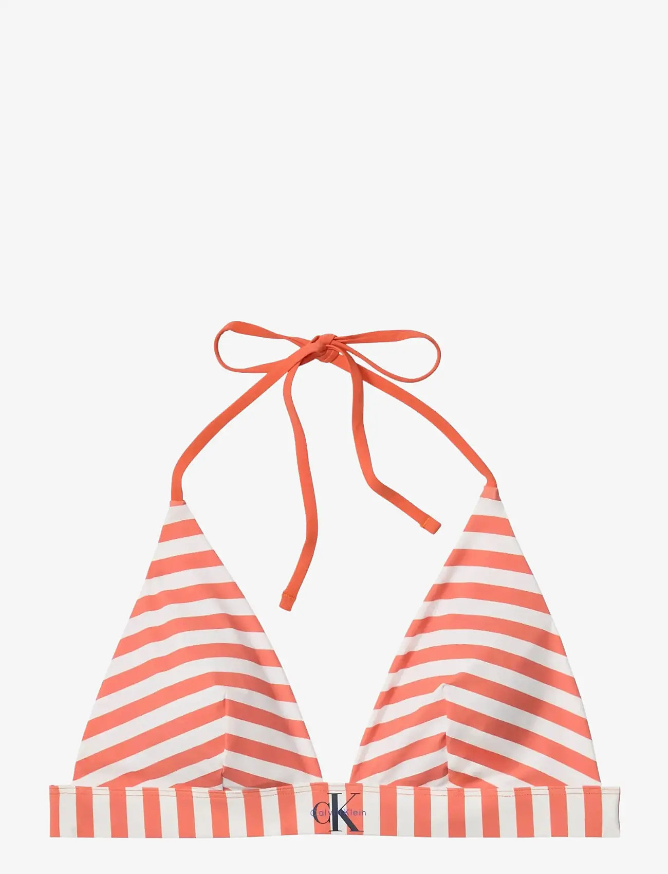 Calvin Klein - TRIANGLE - trójkątny stanik bikini - 20171 cent stripe+acorn orange - 1
