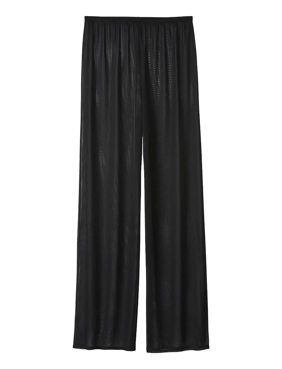 Calvin Klein - WIDE LEG PANT - hosen mit weitem bein - black - 1