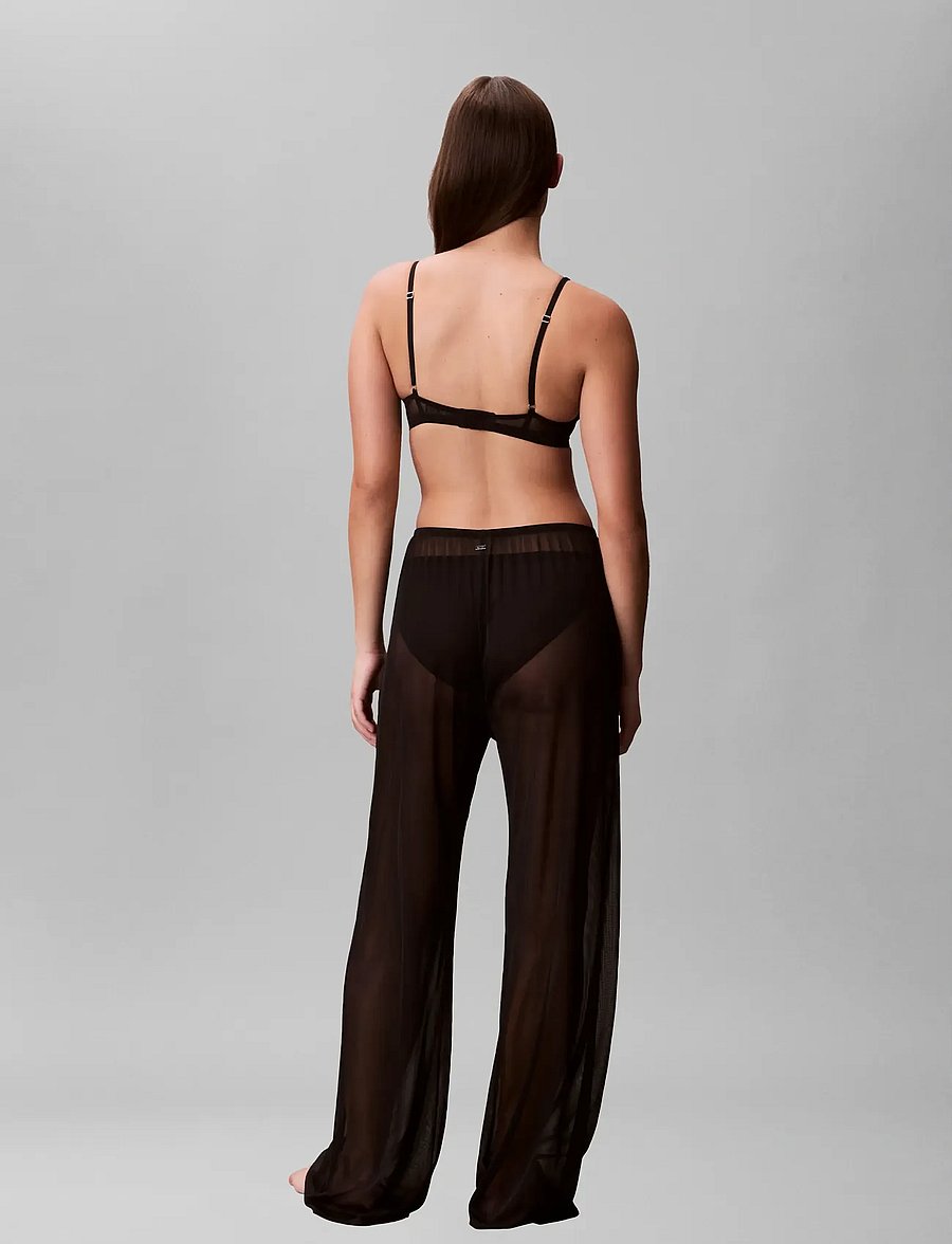 Calvin Klein - WIDE LEG PANT - hosen mit weitem bein - black - 2