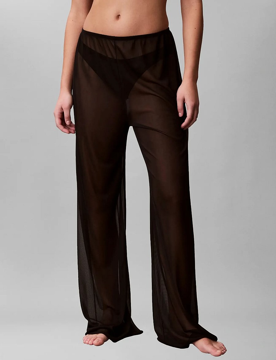 Calvin Klein - WIDE LEG PANT - hosen mit weitem bein - black - 3
