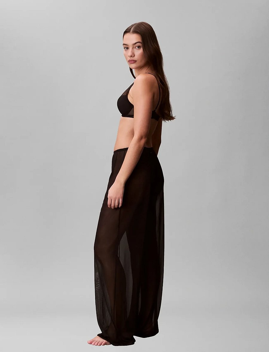 Calvin Klein - WIDE LEG PANT - hosen mit weitem bein - black - 5