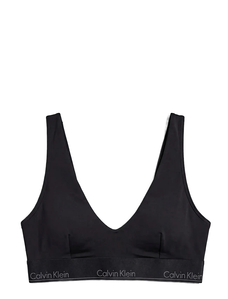 Calvin Klein - ICON SHINE SWIM BRALETTE - triangelformad bikinis - black - 1