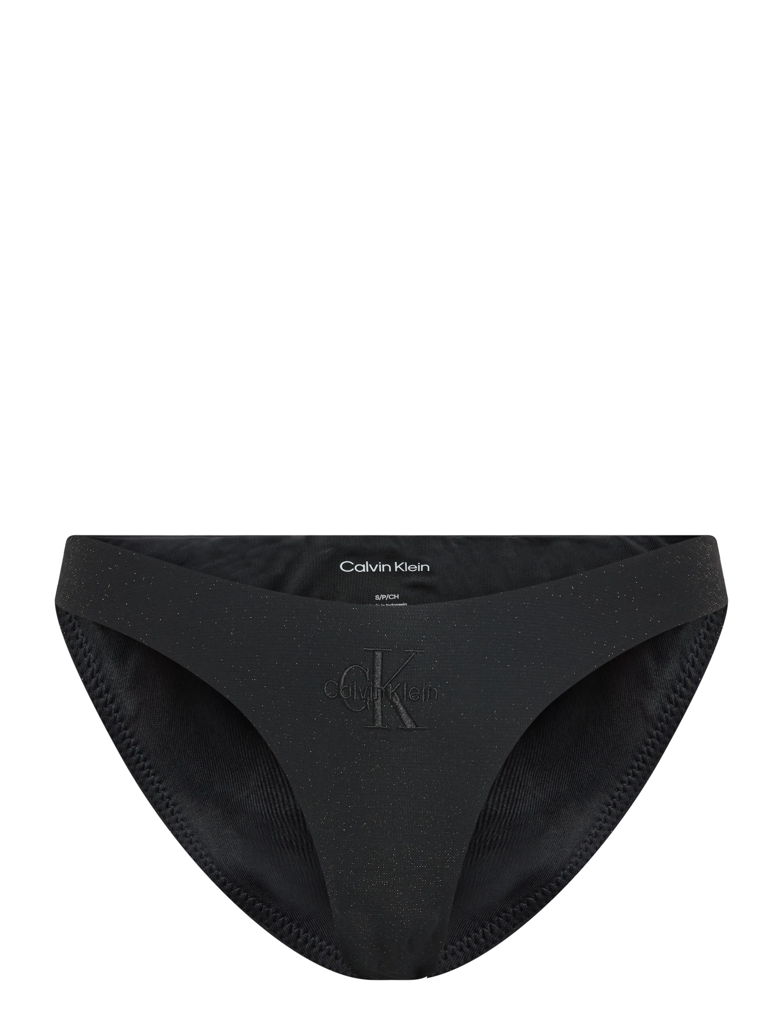 Calvin Klein MONOLOGO SHINE SWIM DIPPED BIKIN - Bikiinid - BLACK / black