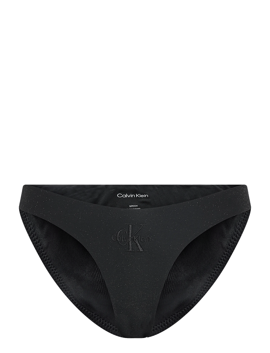 Calvin Klein - MONOLOGO SHINE SWIM DIPPED BIKIN - bikini-slips - black - 1