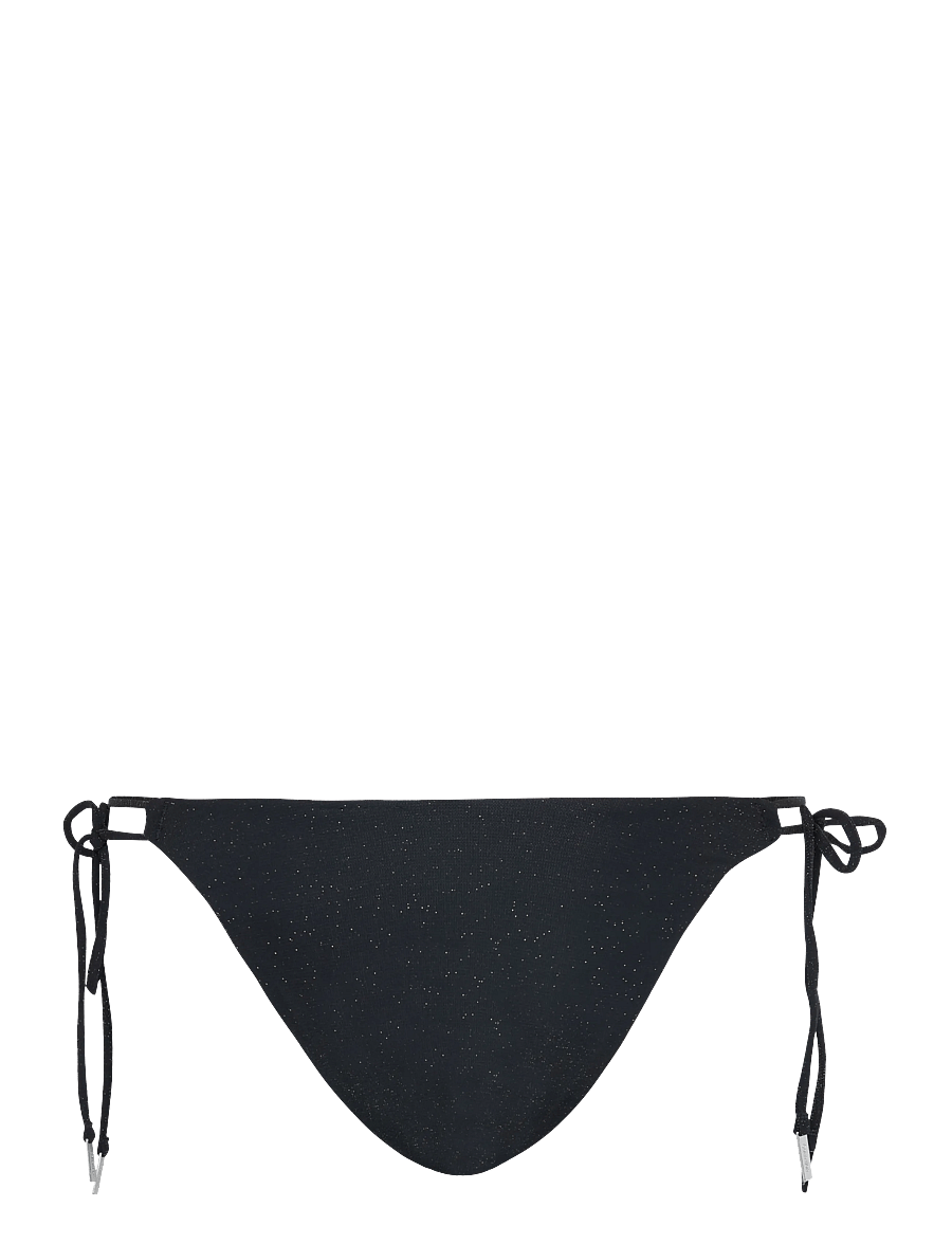 Calvin Klein - MONOLOGO SHINE SWIM SIDE TIE BIK - bikinis mit seitenbändern - black - 2