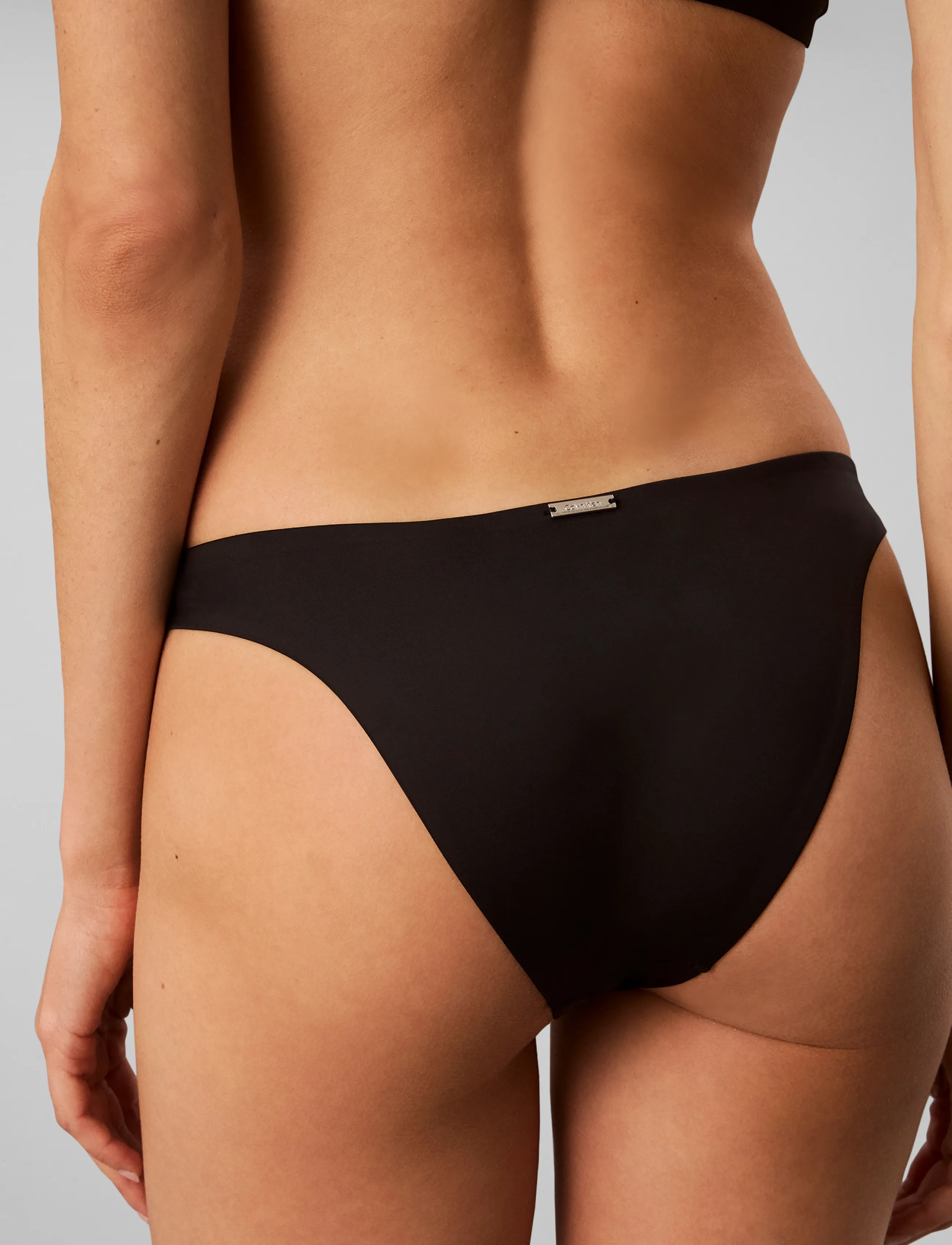 Calvin Klein - EMBLEM SWIM DIPPED BIKINI - bikini-slips - black - 5
