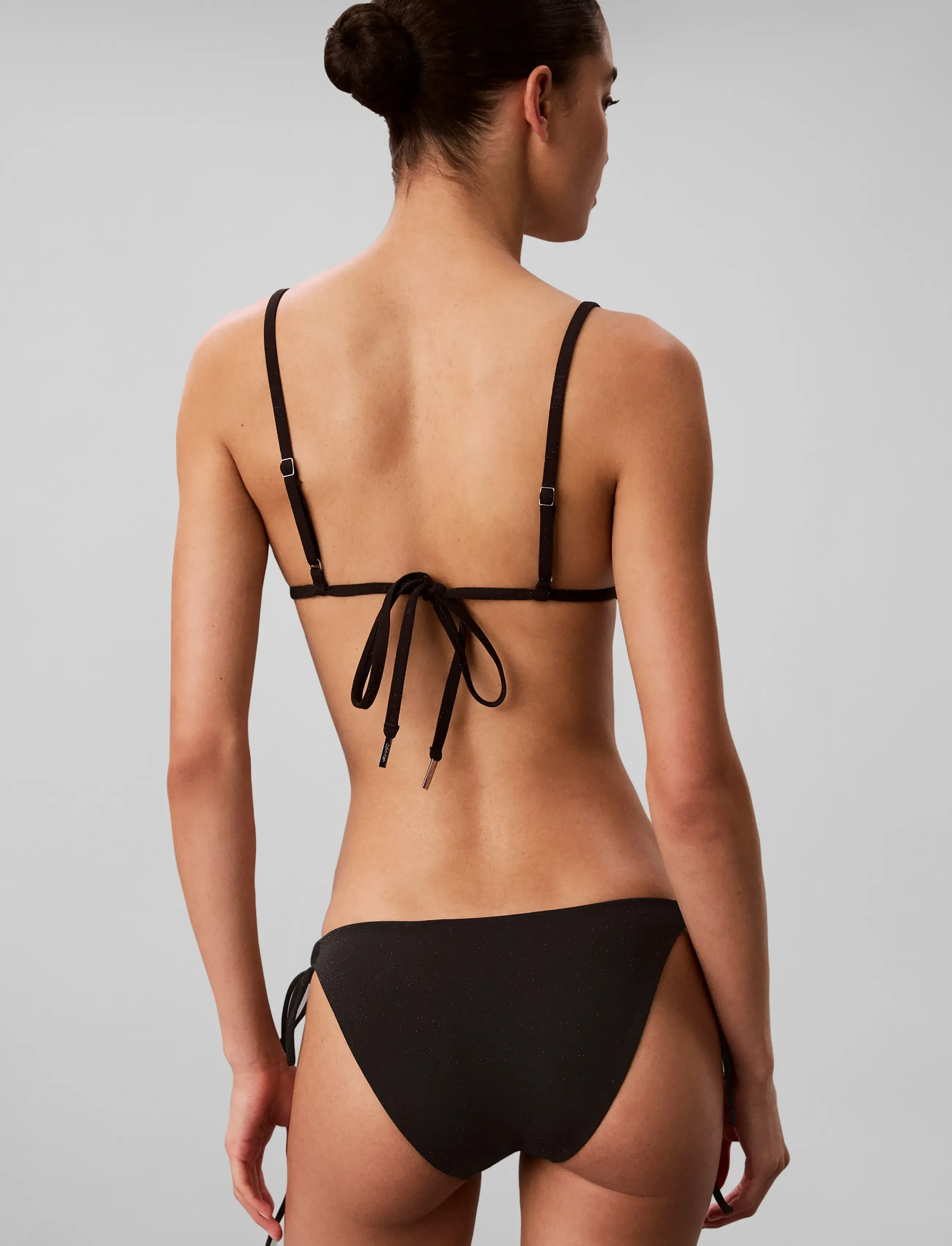 Calvin Klein - GRAPHIC MONOGRAM NON FIXED TRIAN - triangelformad bikinis - black - 2