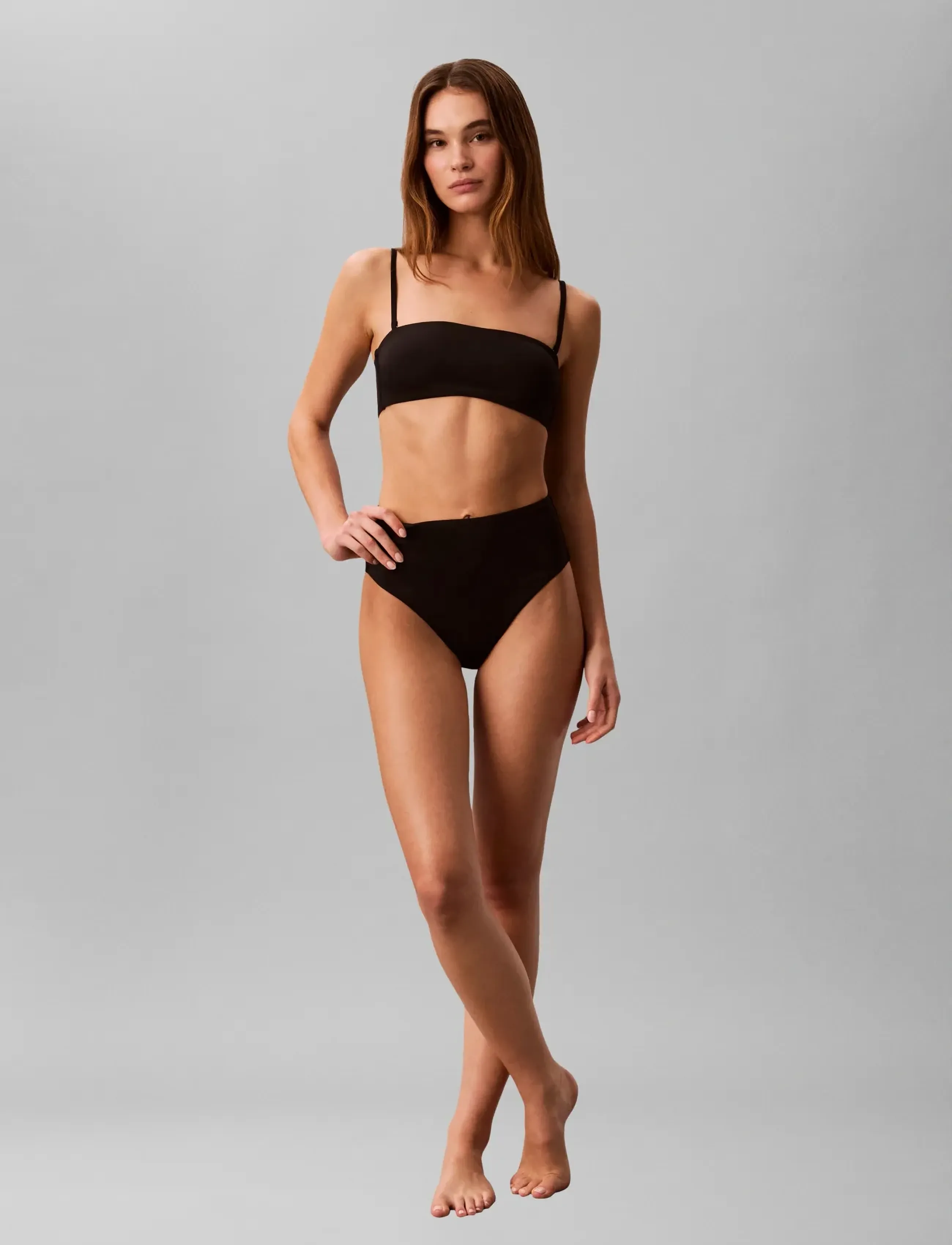 Calvin Klein High Waist Bikini, S, Bikini Unterteile, Schwarz - Bikinis, Frauen