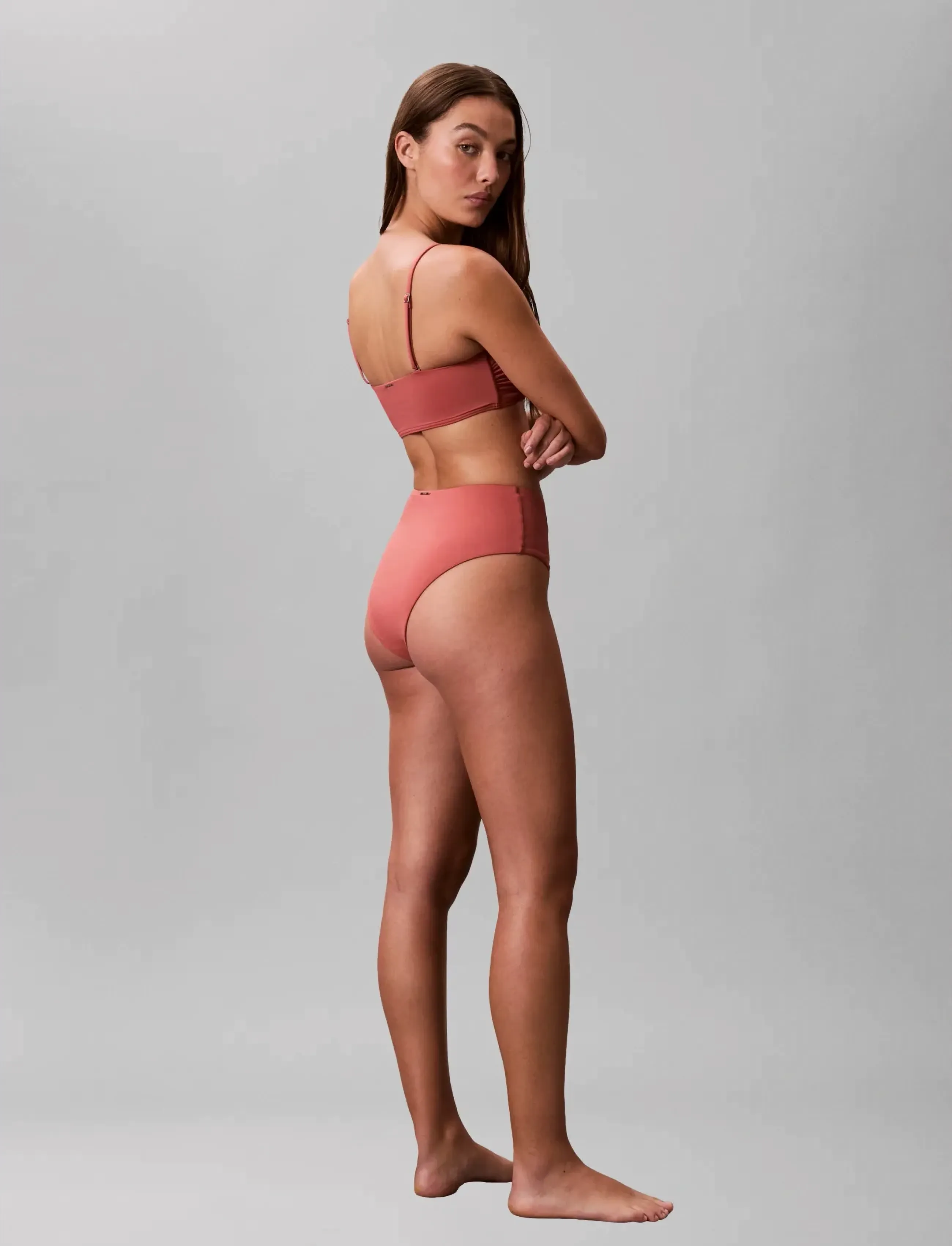 Calvin Klein - BANDEAU W STRAPS - bandeau-bikiní - dusty cedar - 2