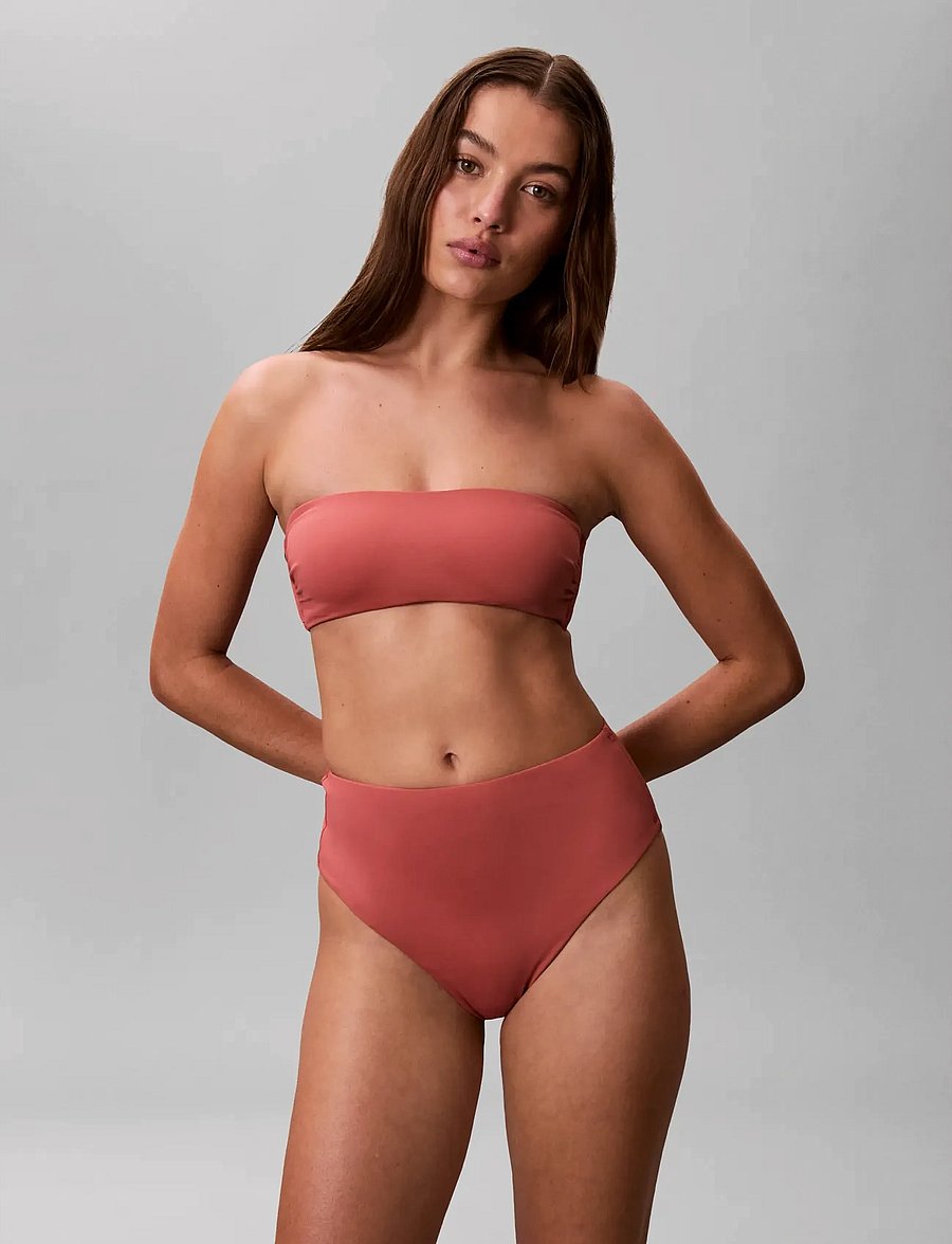 Calvin Klein - BANDEAU W STRAPS - bandeau-bikinis - dusty cedar - 3